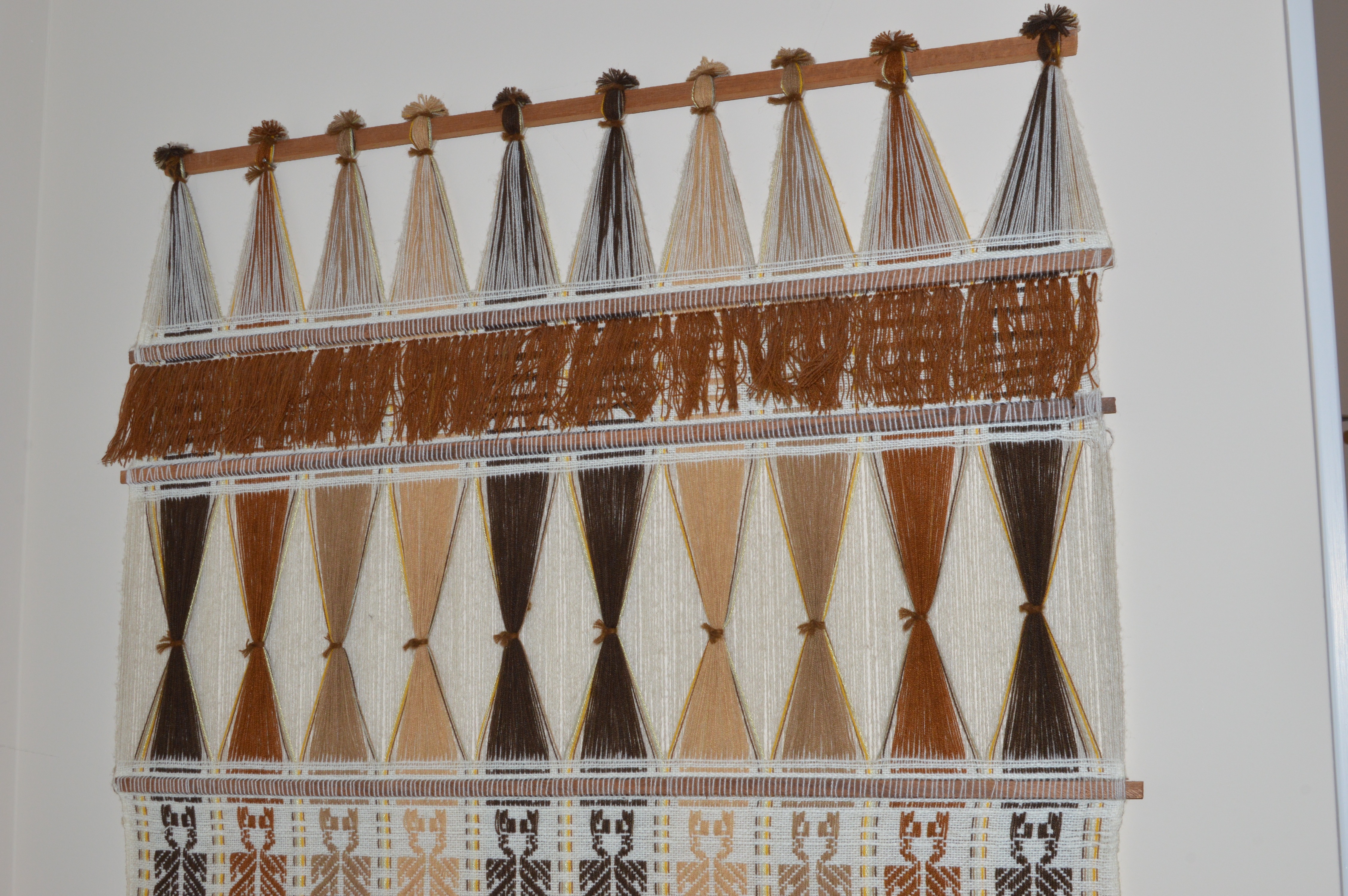 Woven Wall Decor and Side Chair with Cane Seating