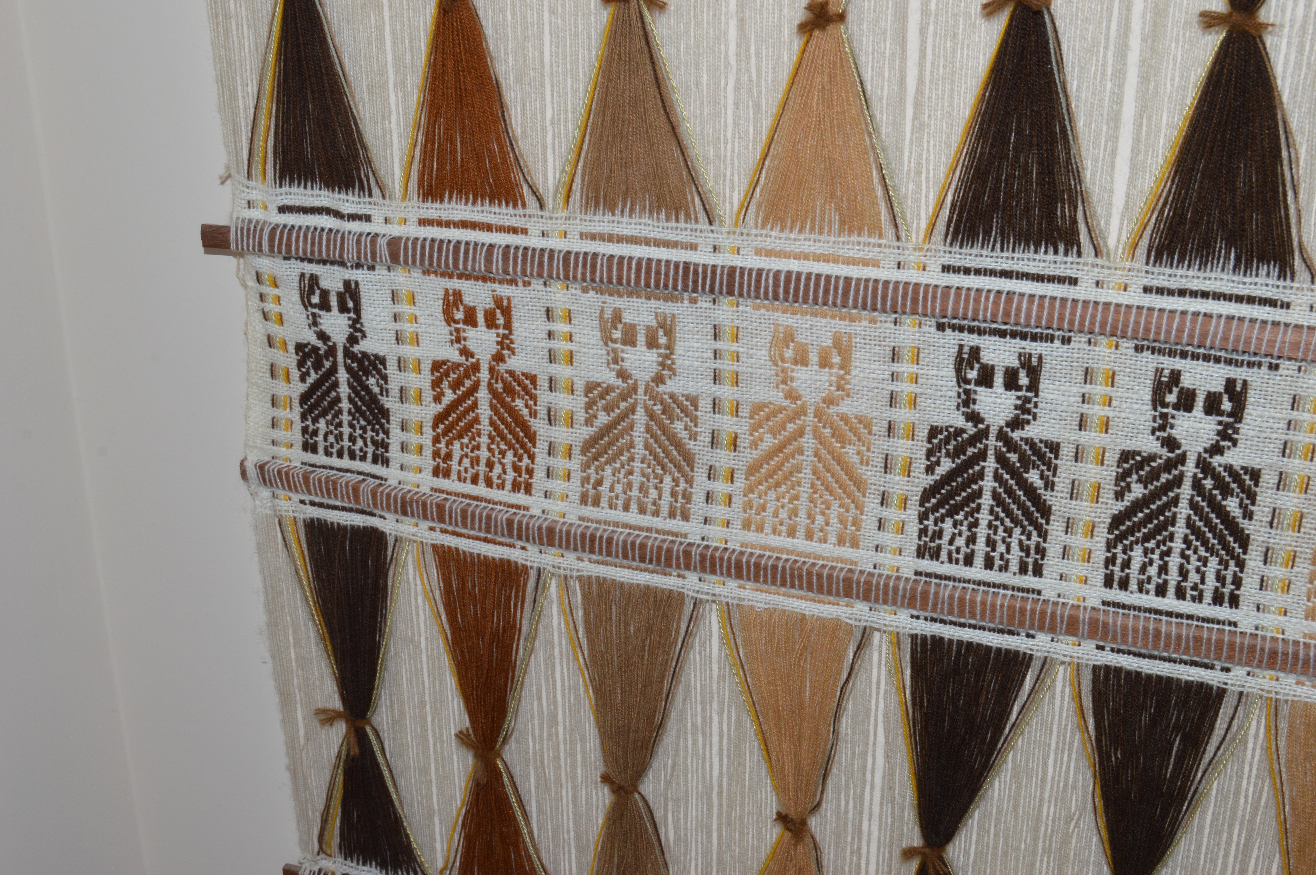 Woven Wall Decor and Side Chair with Cane Seating