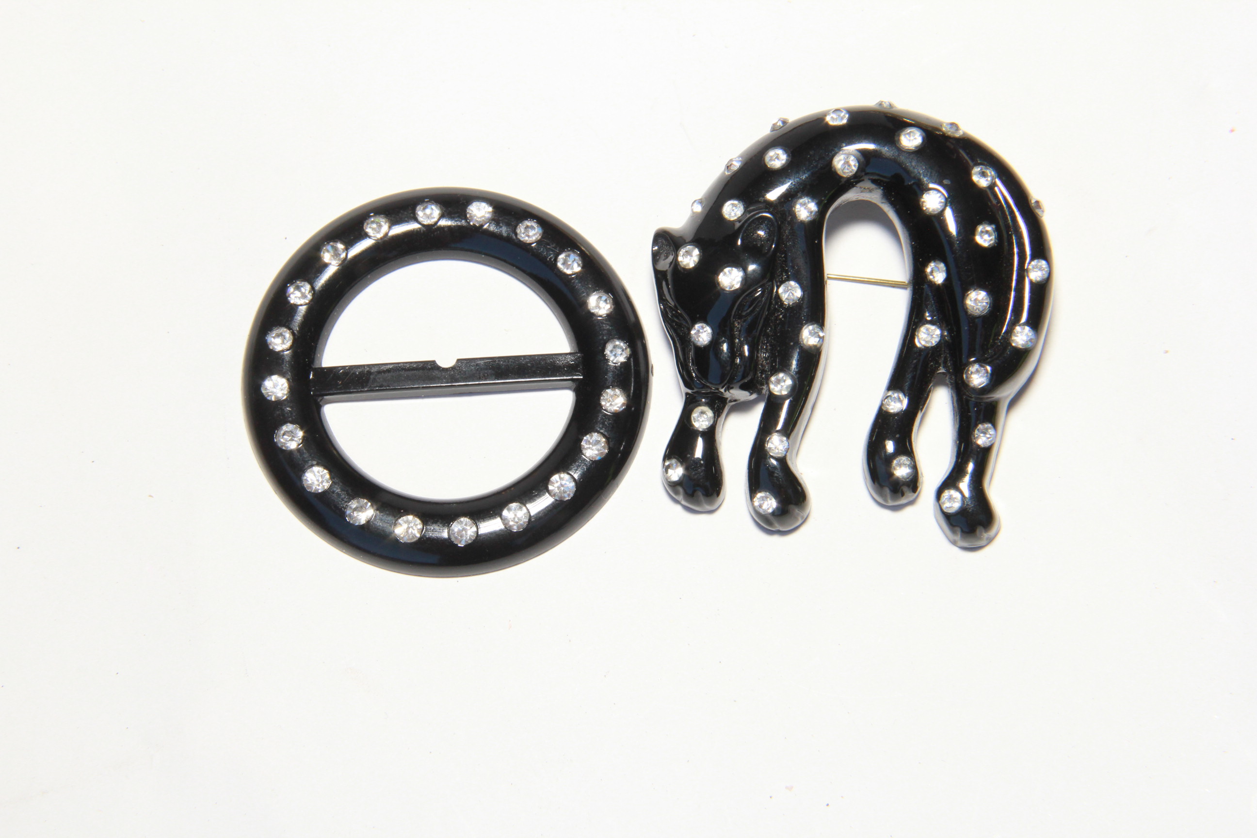 Gold Tone and Black Statement Jewelry