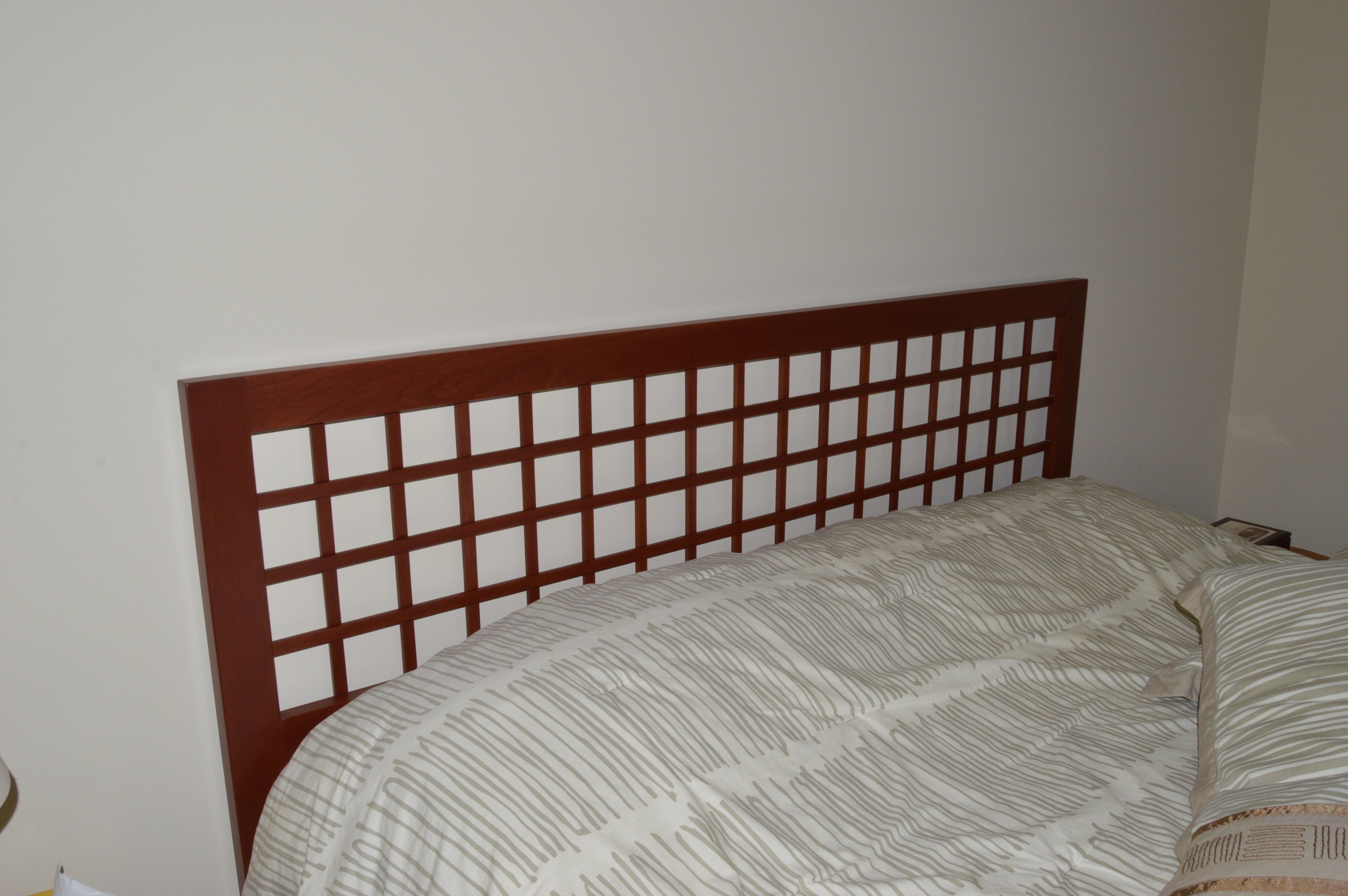 Lattice Wood King Size Headboard