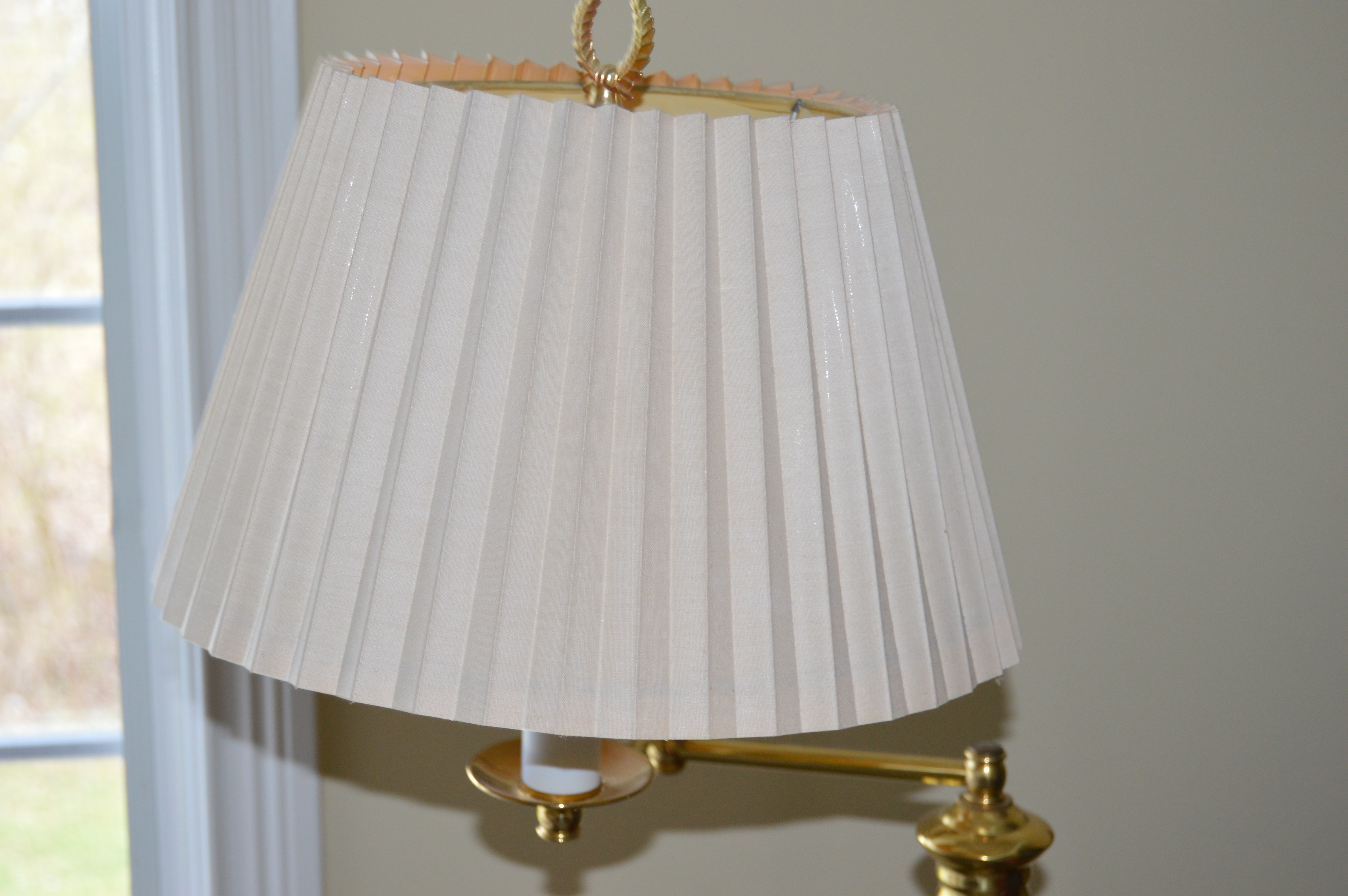 Cherry Wood TV Stand and Swing Arm Floor Lamp