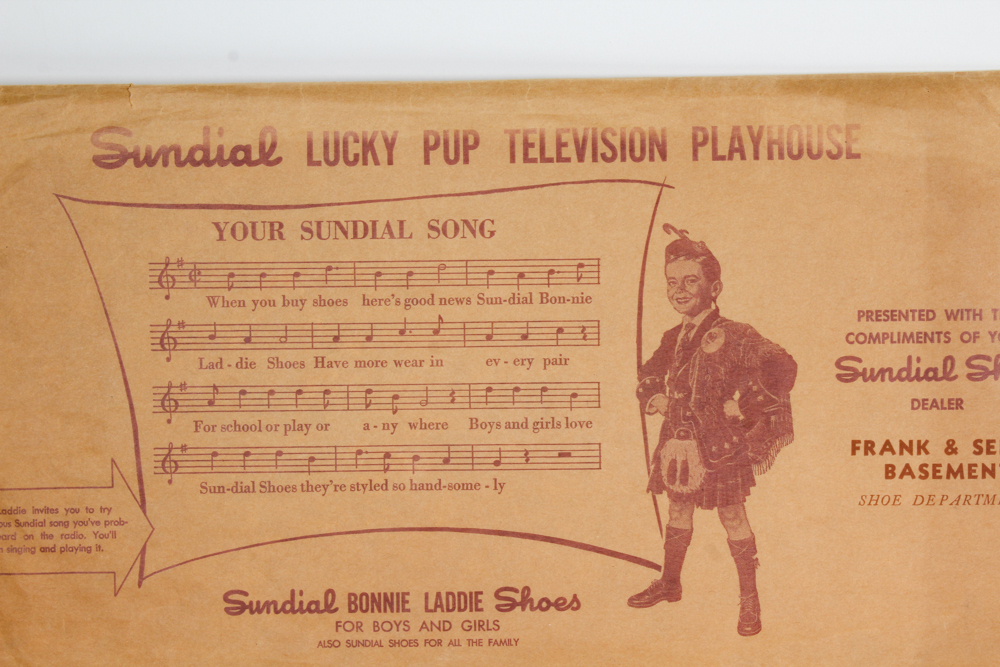 Vintage Sundial Lucky Pup Television Playhouse and Characters