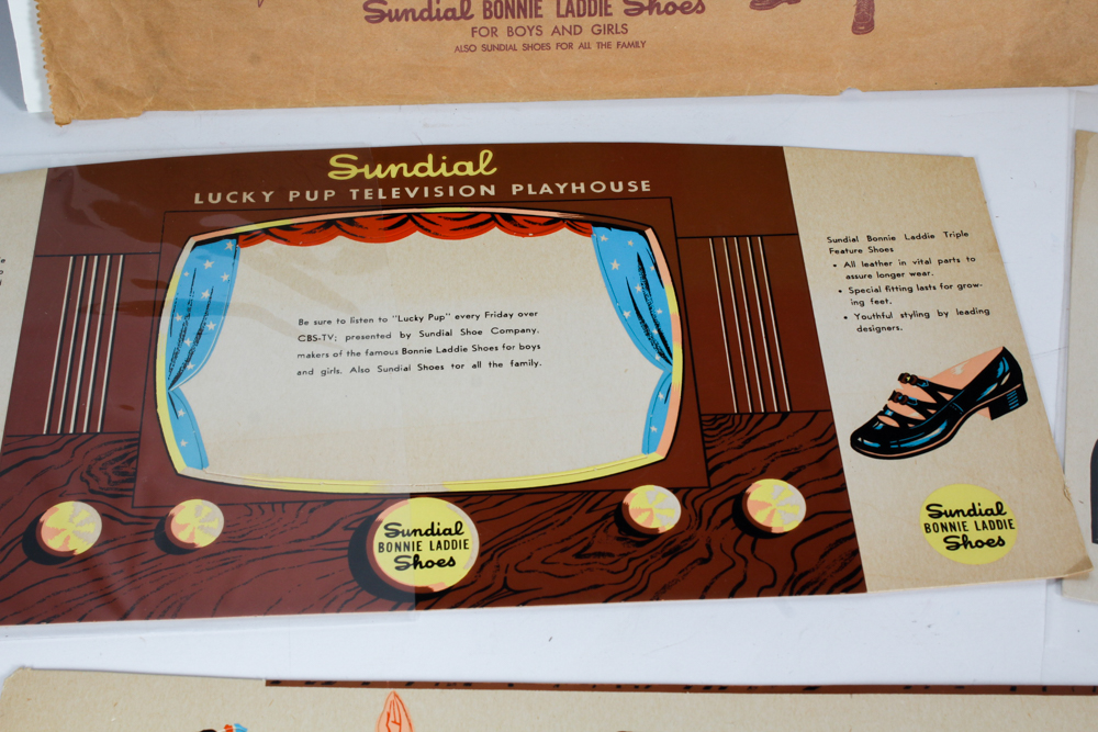 Vintage Sundial Lucky Pup Television Playhouse and Characters