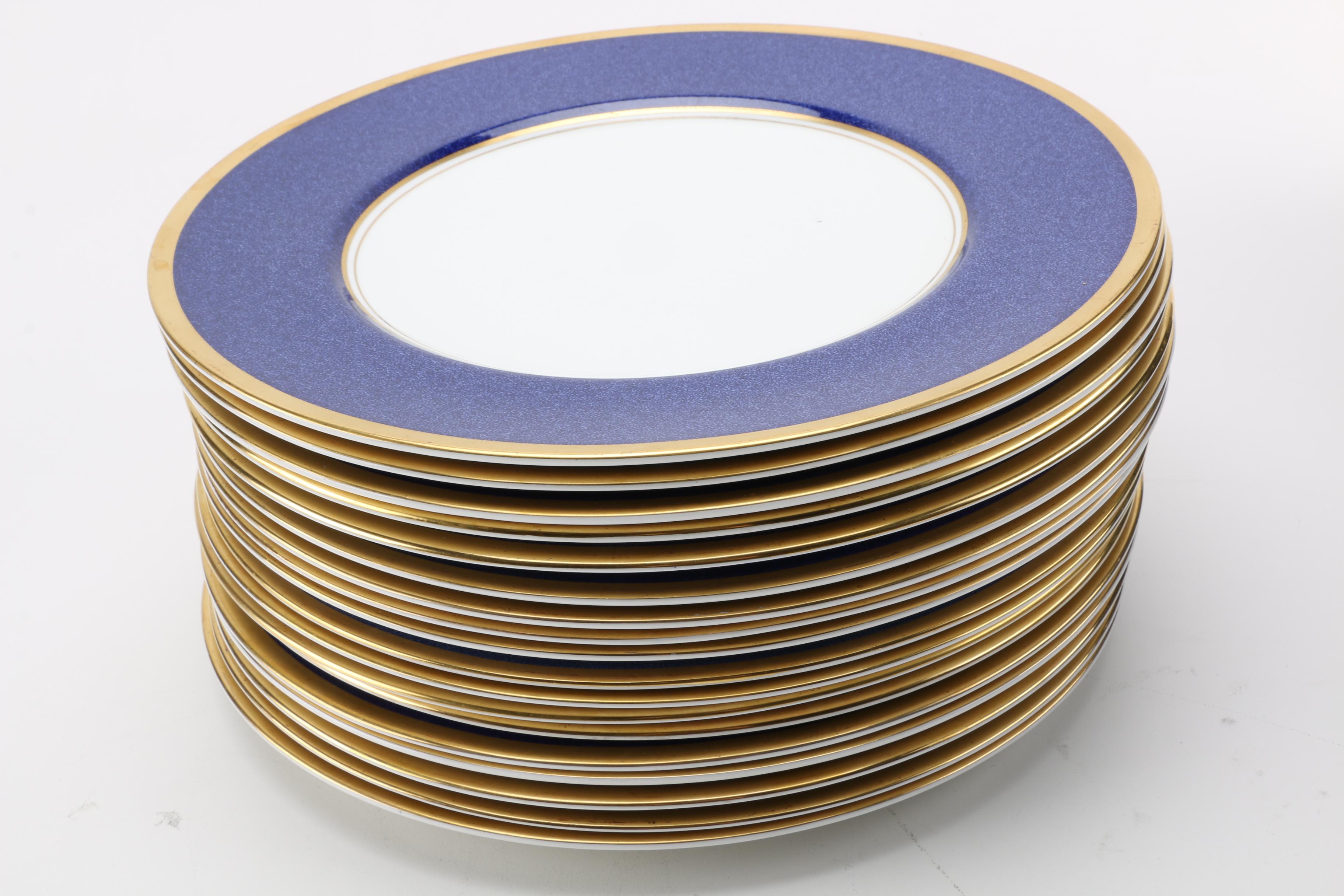 Coalport "Athlone Blue" Bone China Plates