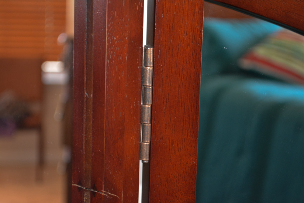 Contemporary Queen Anne-Style Vanity with Mirror and Stool