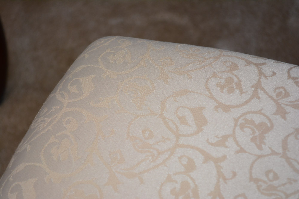 Contemporary Queen Anne-Style Vanity with Mirror and Stool