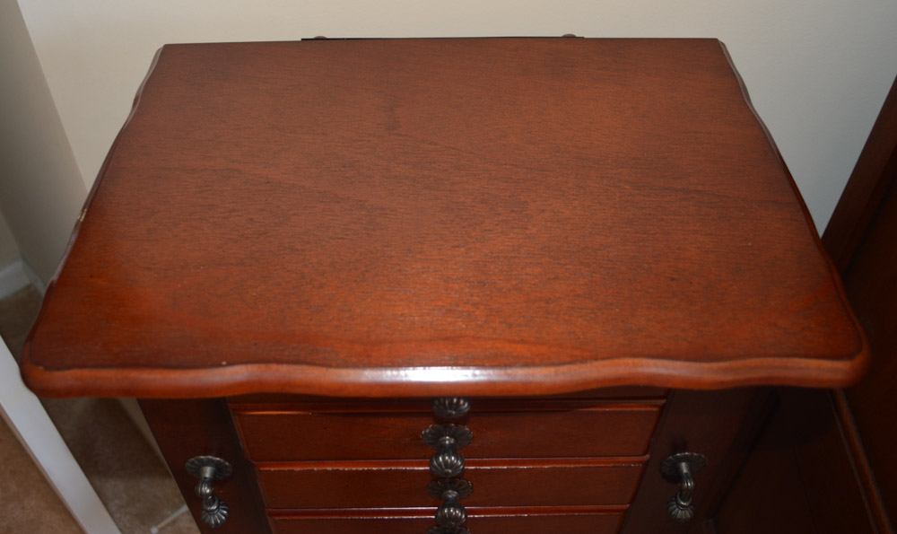 Contemporary Queen Anne-Style Jewelry Cabinet by Powell