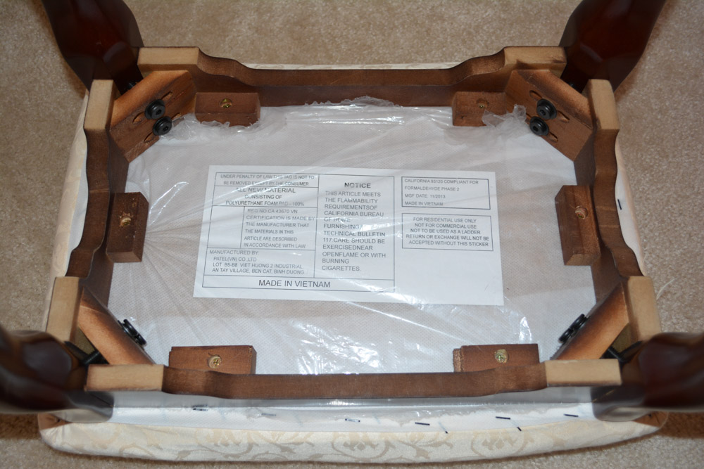 Contemporary Queen Anne-Style Vanity with Mirror and Stool