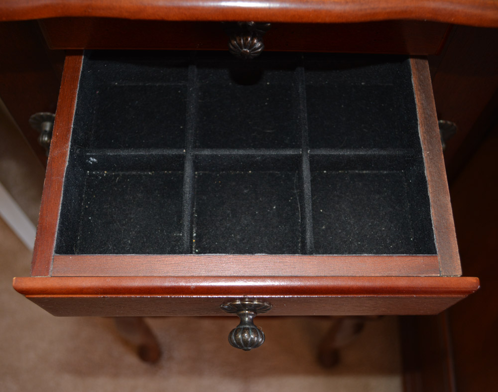 Contemporary Queen Anne-Style Jewelry Cabinet by Powell