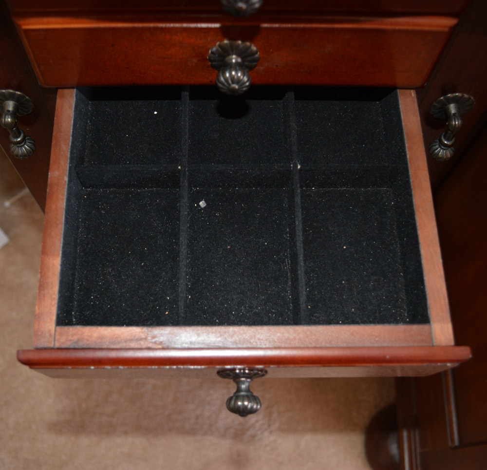 Contemporary Queen Anne-Style Jewelry Cabinet by Powell