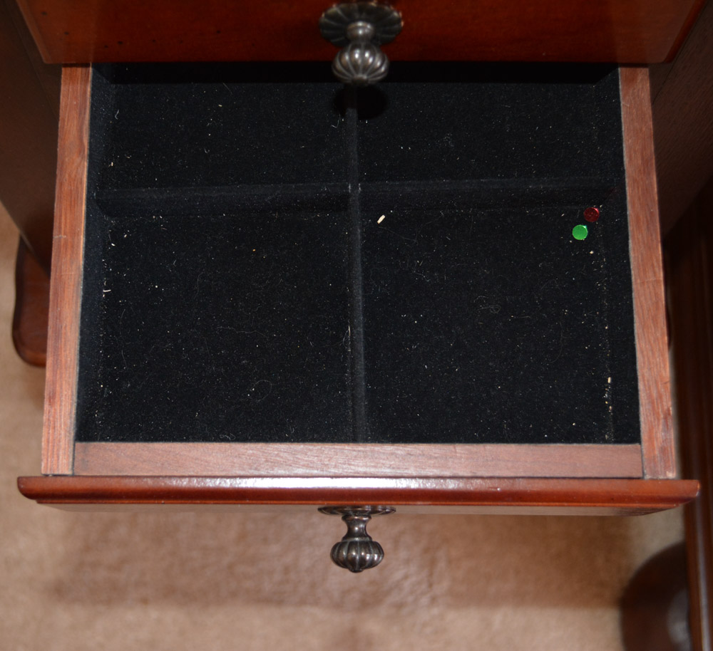 Contemporary Queen Anne-Style Jewelry Cabinet by Powell