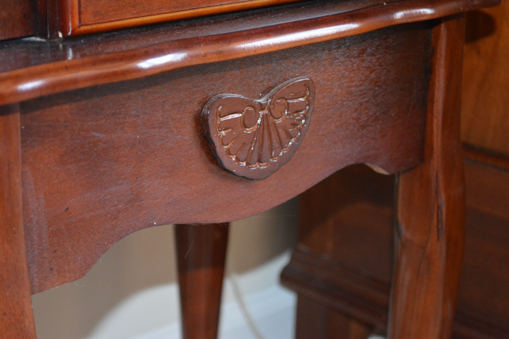 Contemporary Queen Anne-Style Jewelry Cabinet by Powell