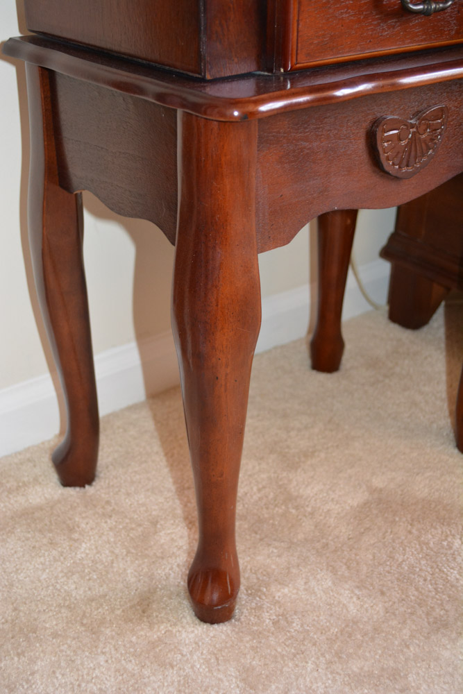 Contemporary Queen Anne-Style Jewelry Cabinet by Powell