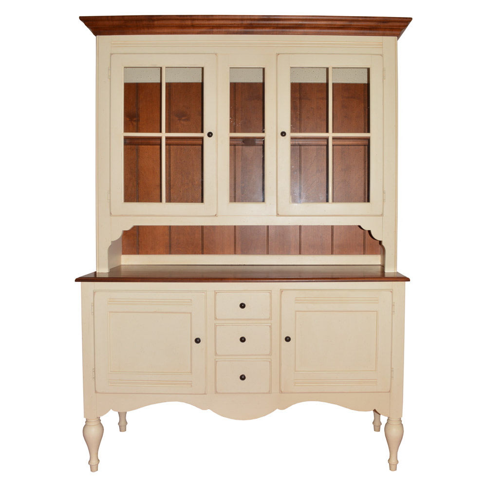 Contemporary Maple Buffet with Hutch by Ethan Allen