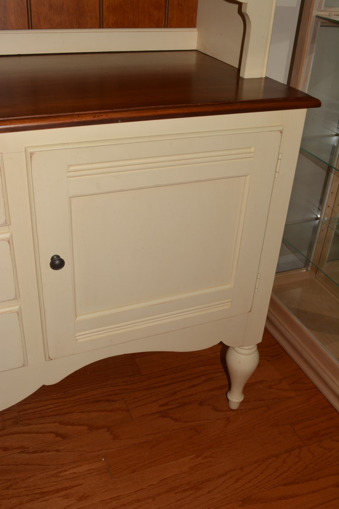 Contemporary Maple Buffet with Hutch by Ethan Allen
