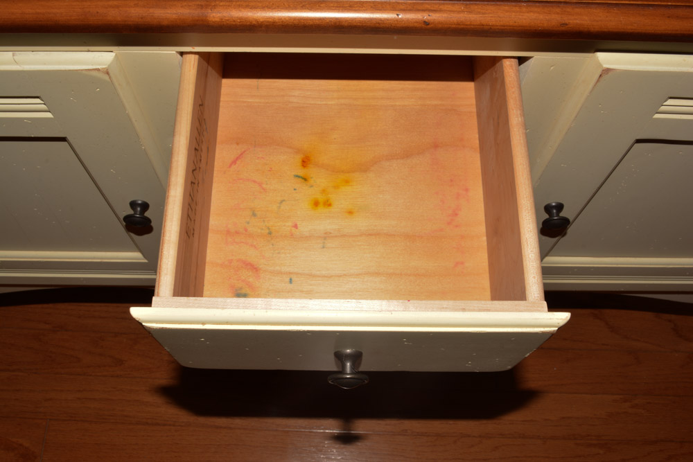 Contemporary Maple Buffet with Hutch by Ethan Allen