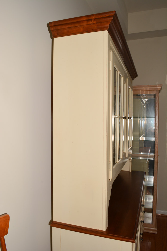 Contemporary Maple Buffet with Hutch by Ethan Allen