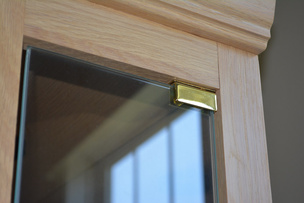 Contemporary Oak Display Cabinet by Pulaski