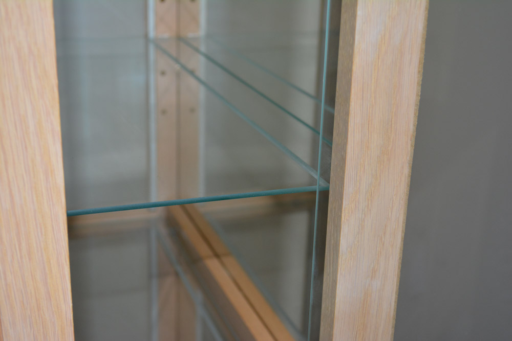 Contemporary Oak Display Cabinet by Pulaski