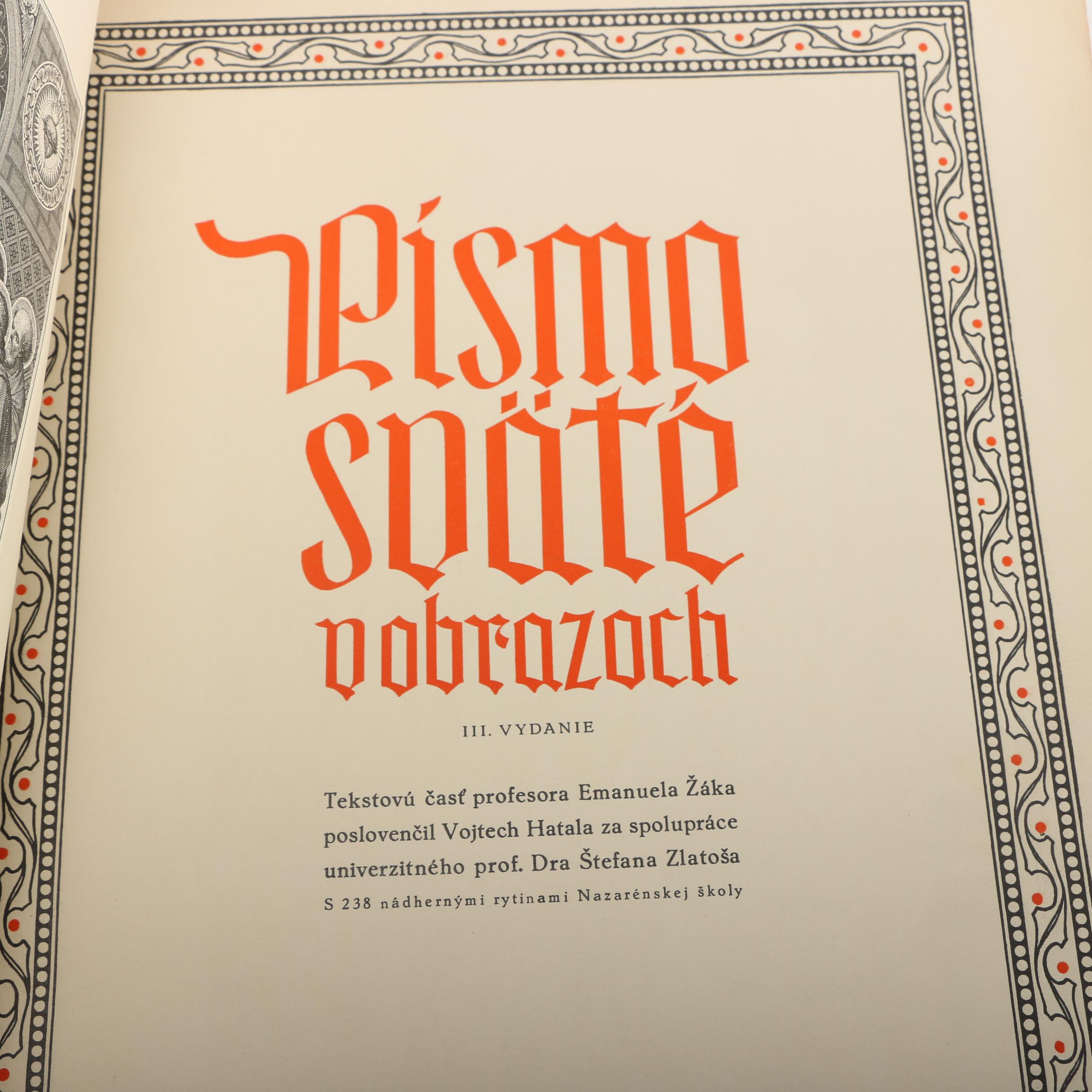 1937 First Edition "Písmo Svaté V Obrazech"