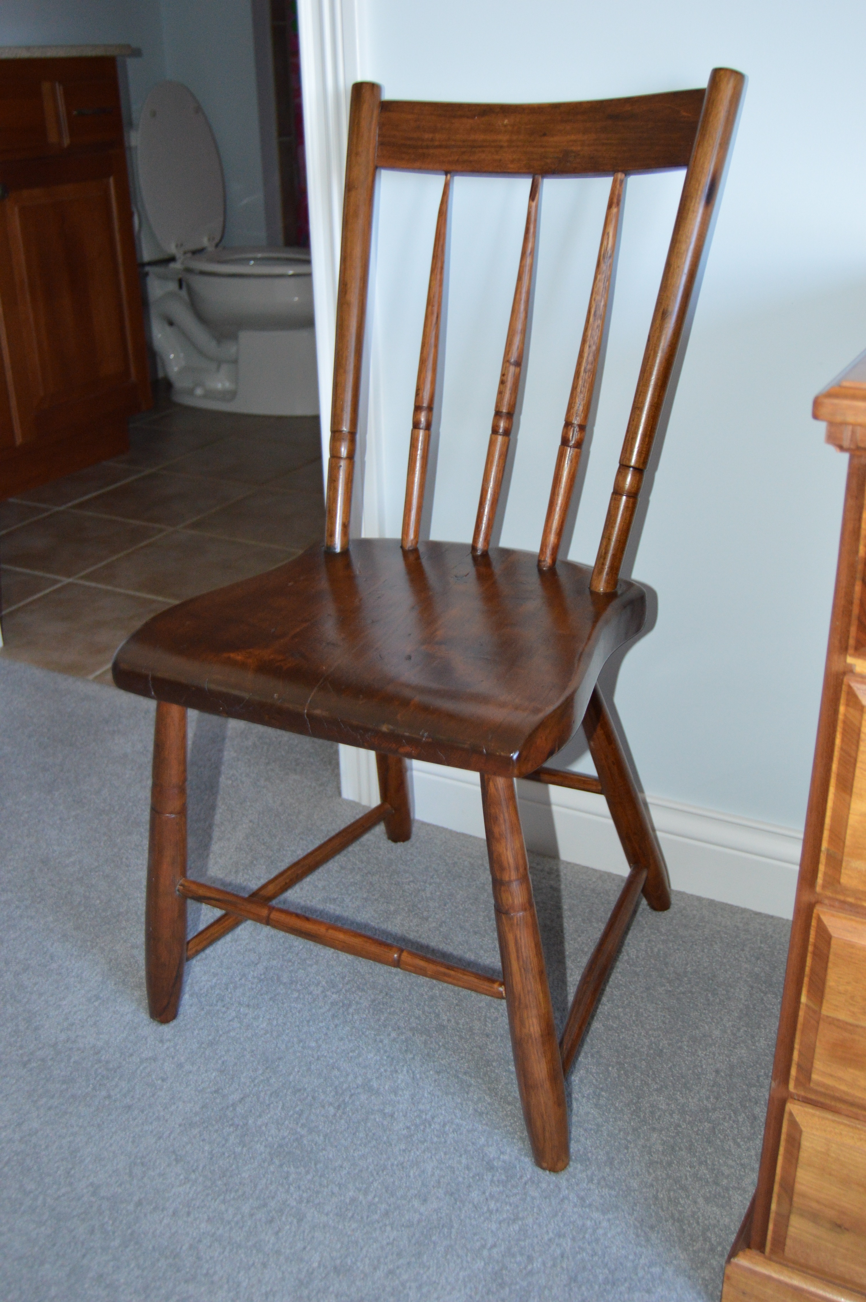Wood Dresser, Desk and Chair Set