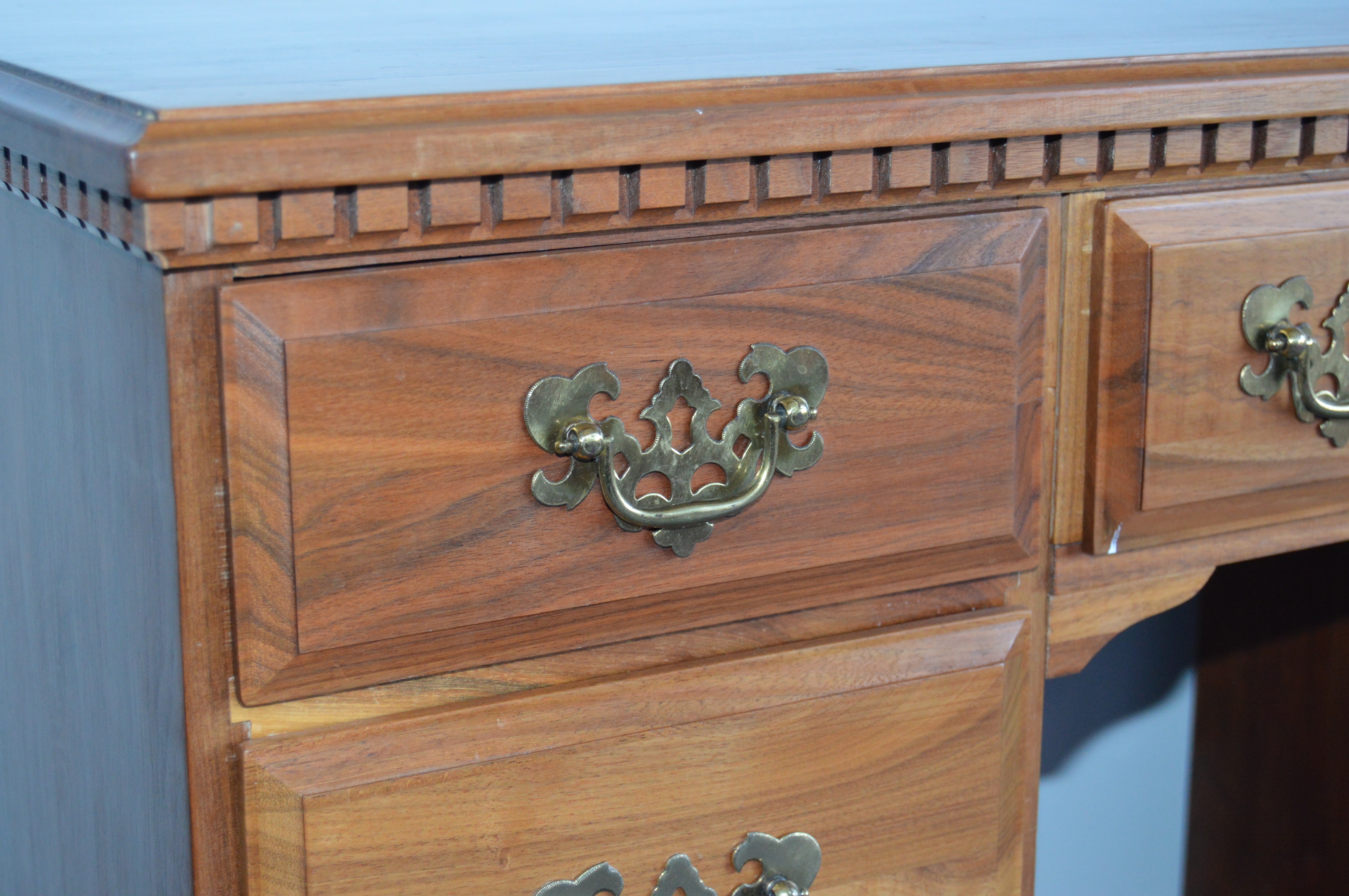 Wood Dresser, Desk and Chair Set