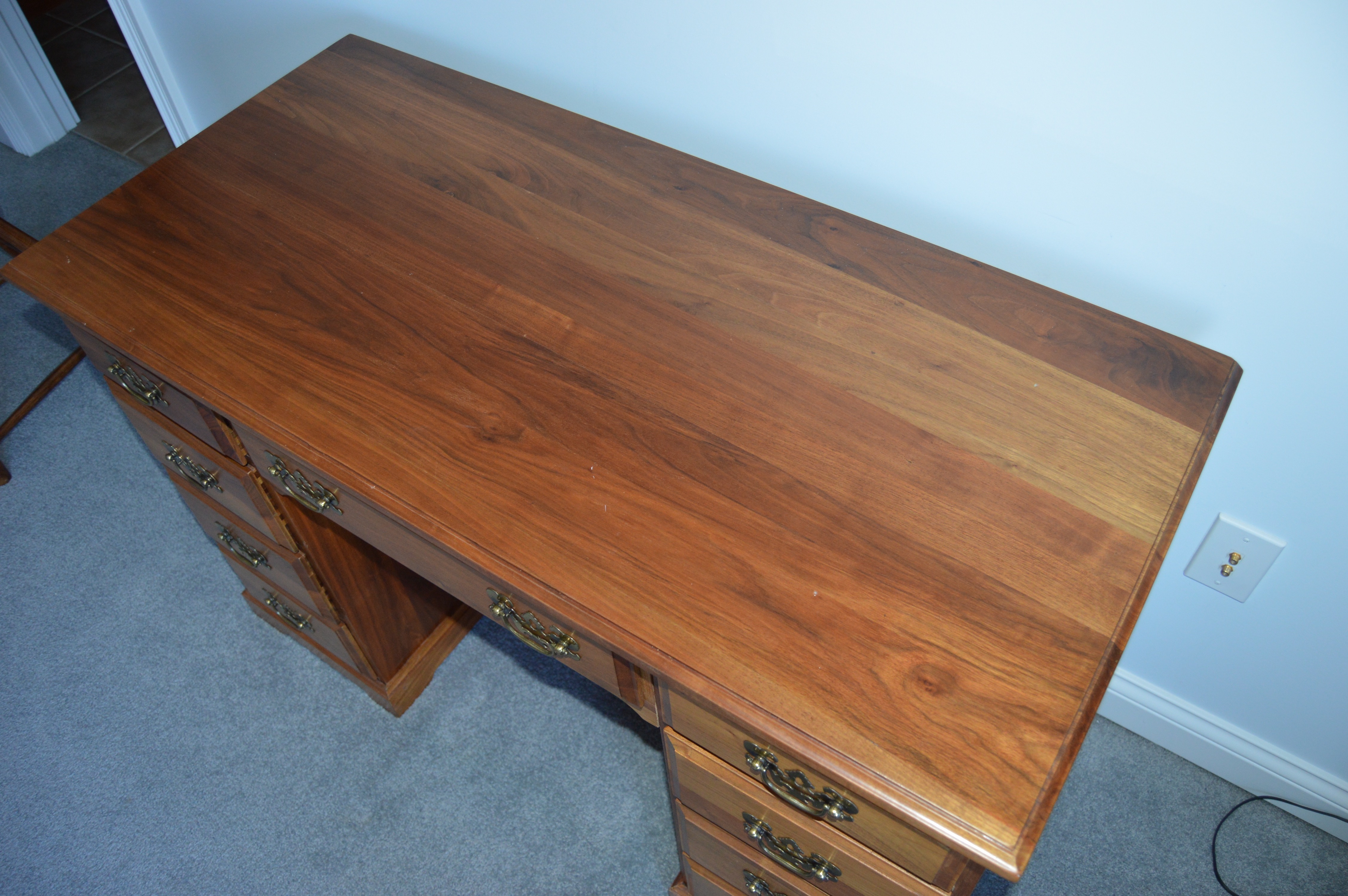 Wood Dresser, Desk and Chair Set