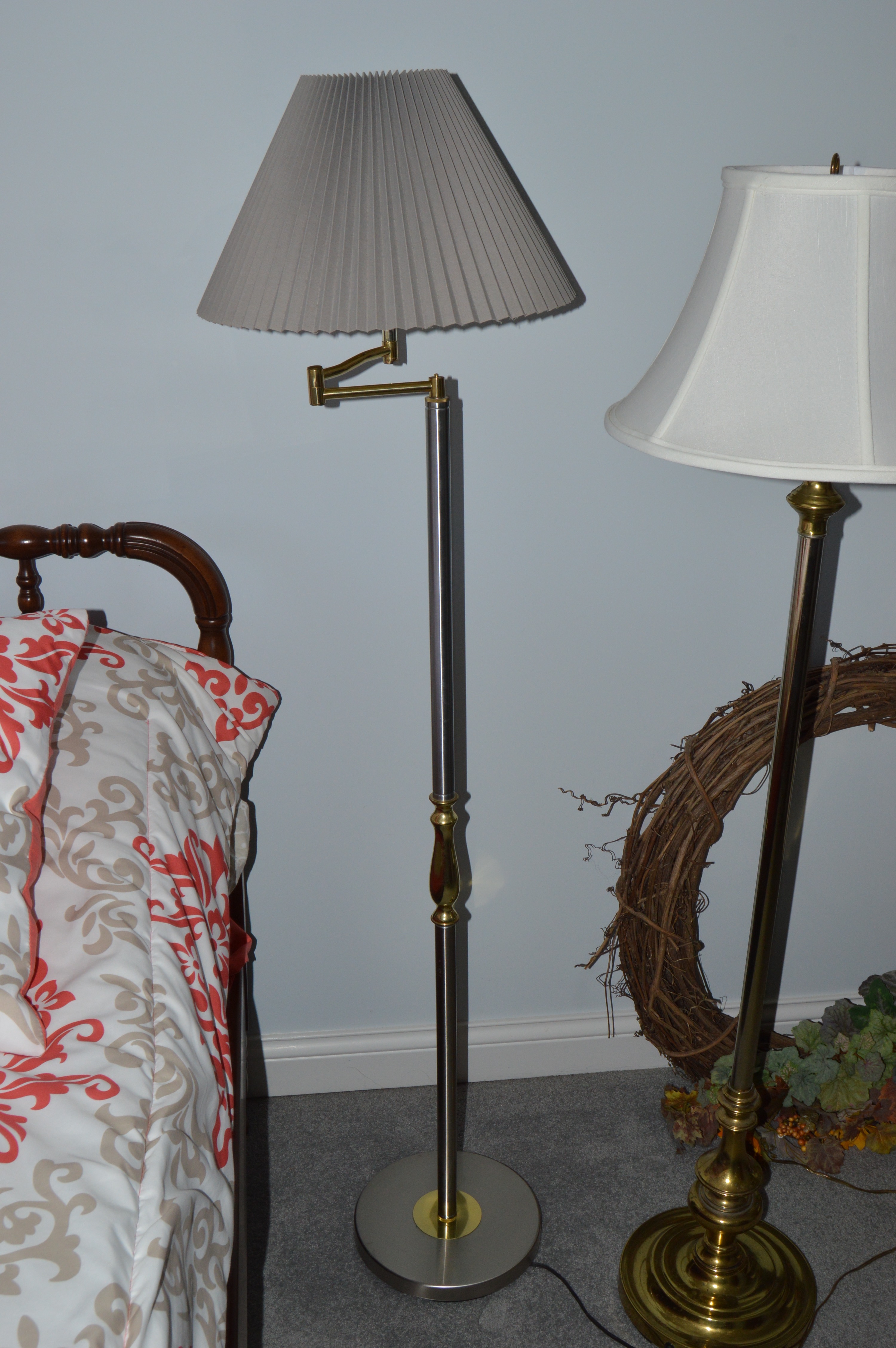 Assorted Lighting and Wreath Decor