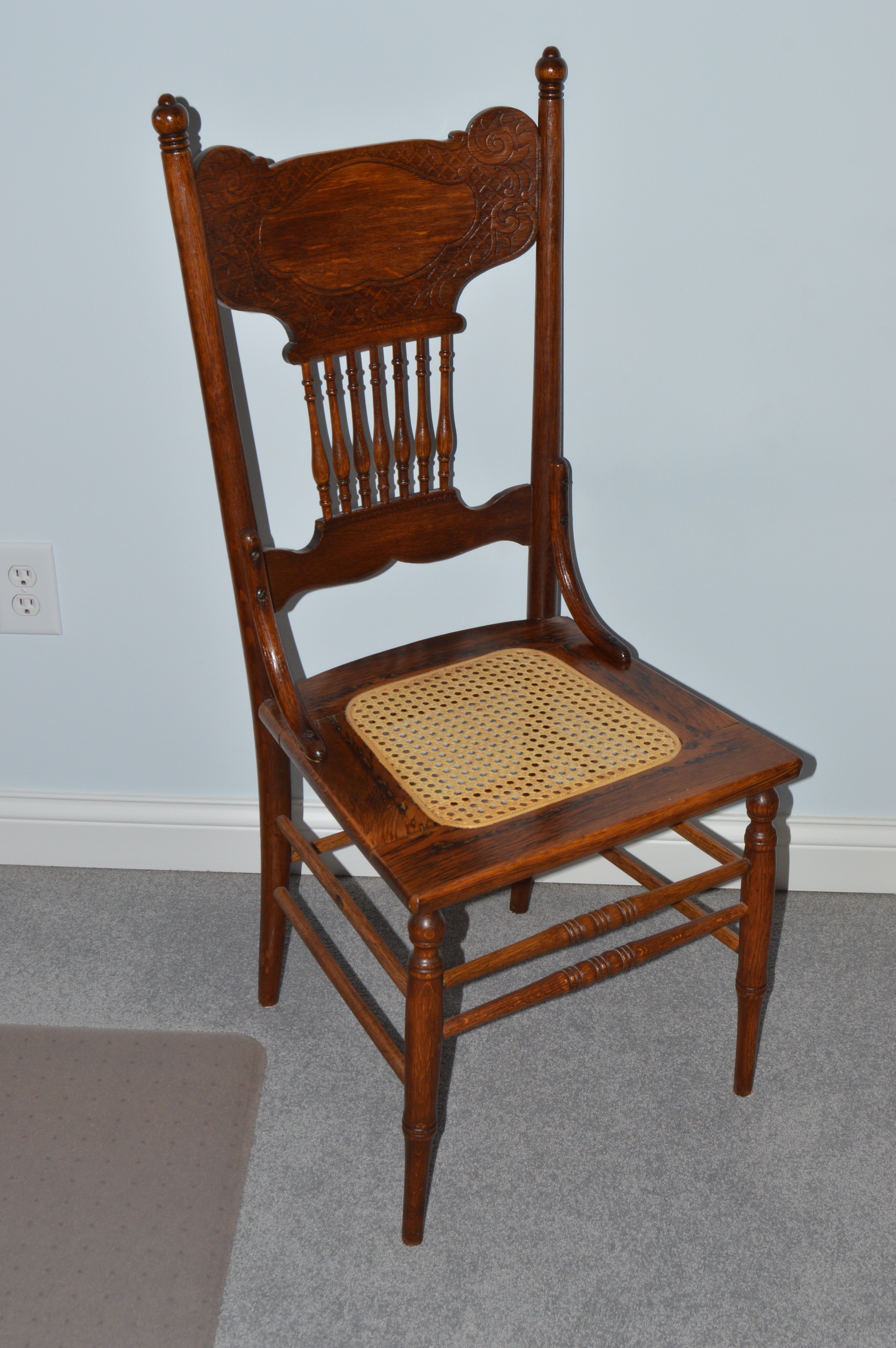 Roll-Top Desk and Side Chair