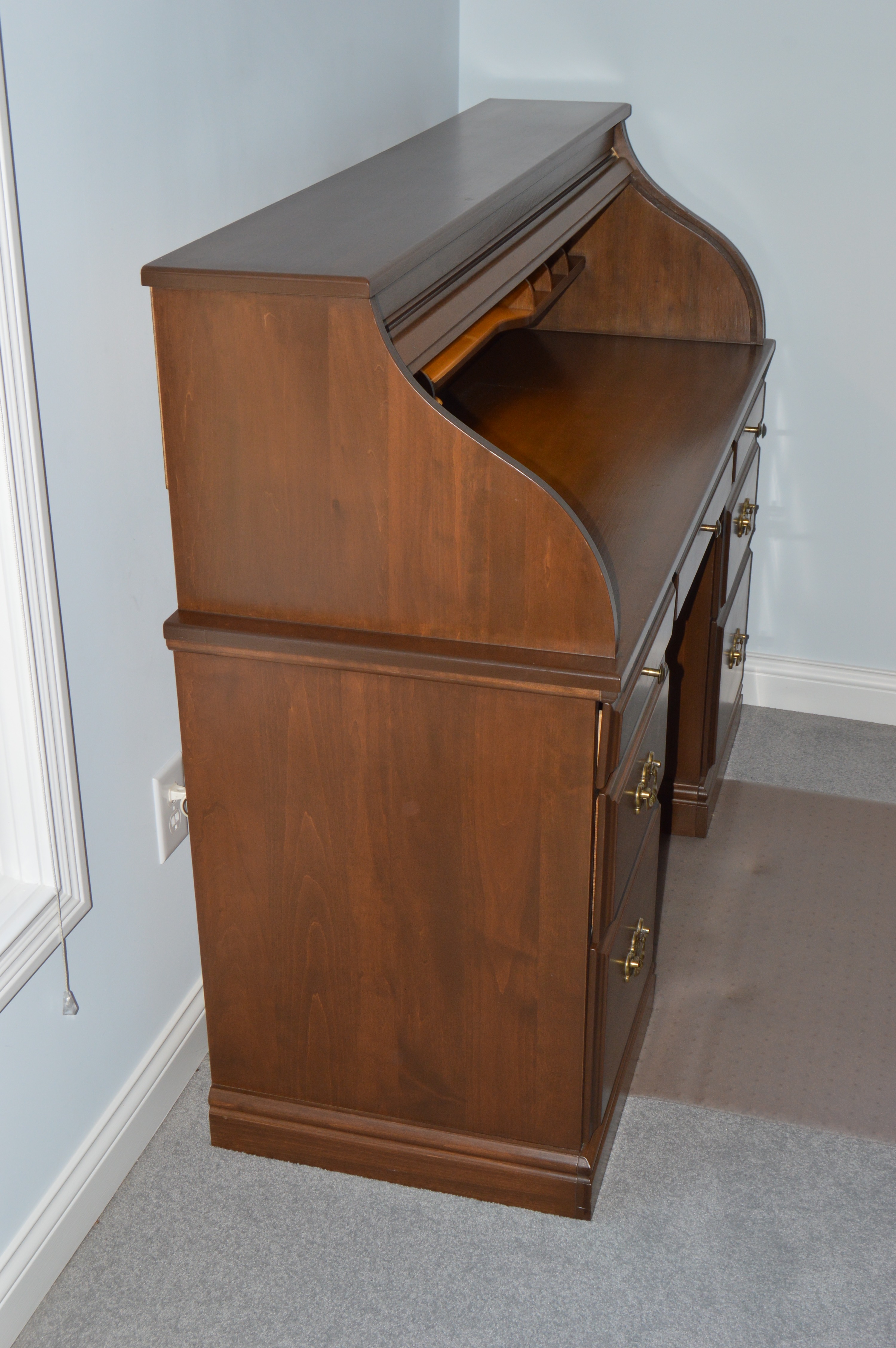 Roll-Top Desk and Side Chair