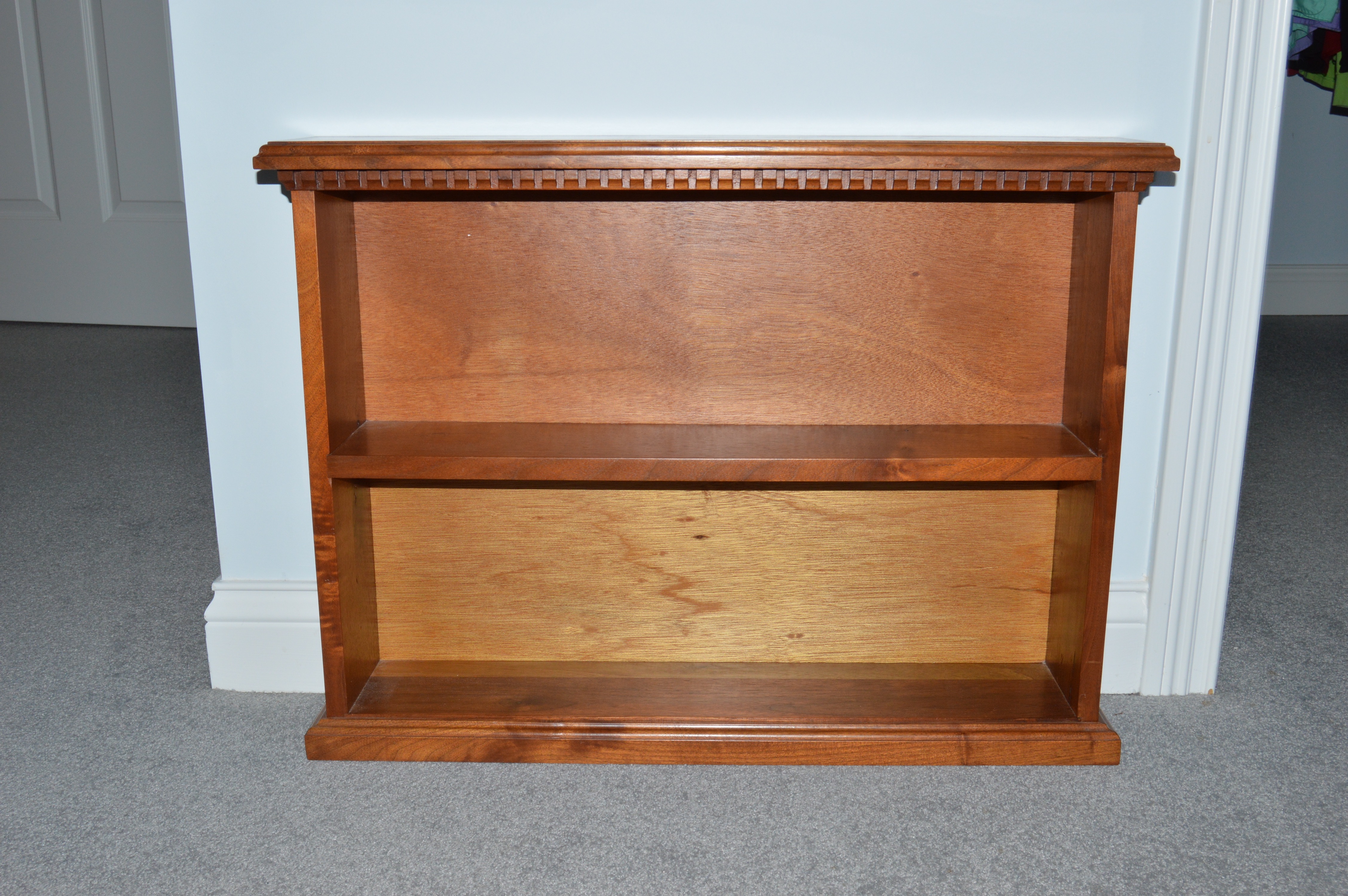 Vintage Child's Rocking Chair and Wood Display Shelf