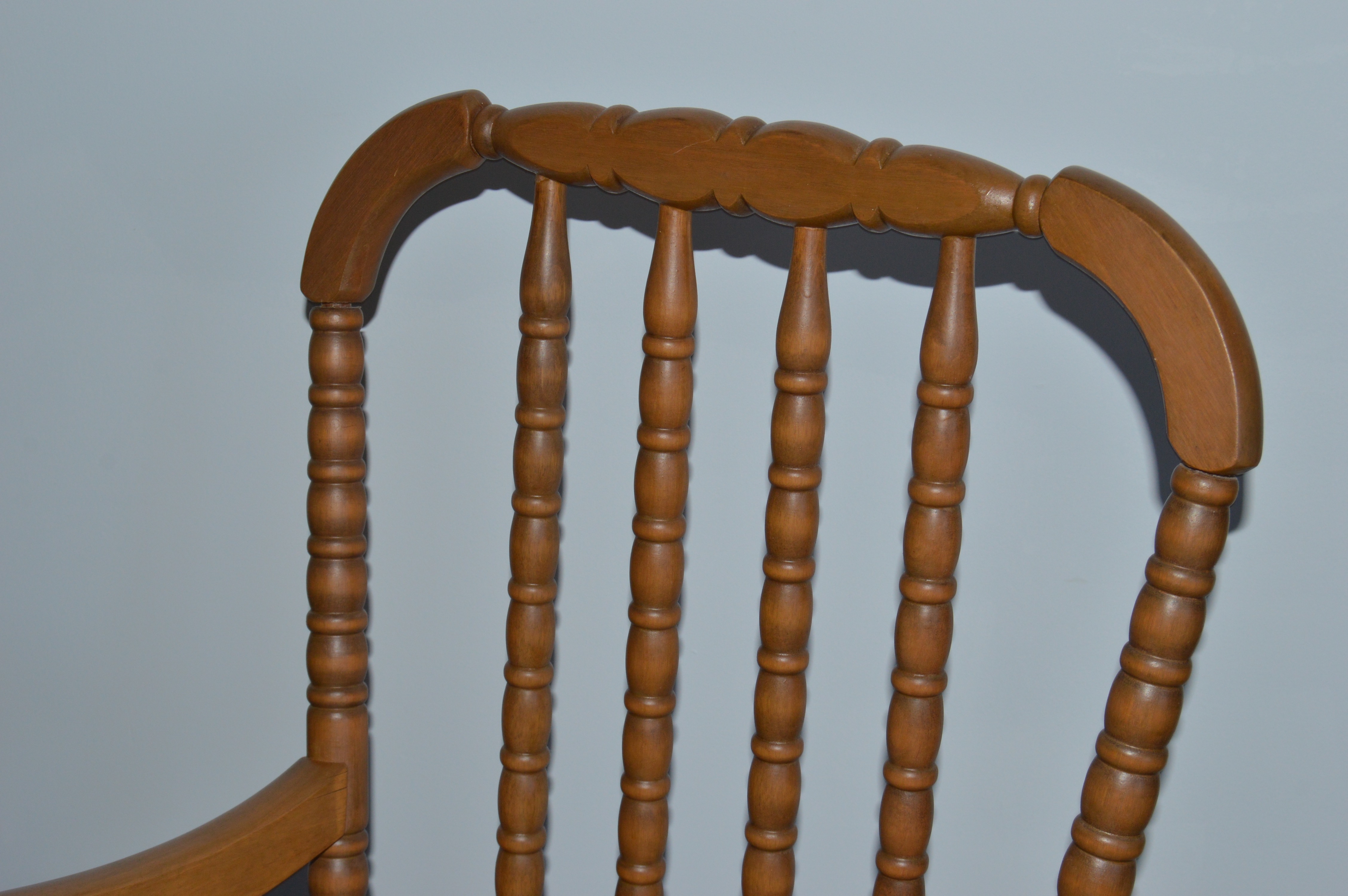 Vintage Child's Rocking Chair and Wood Display Shelf