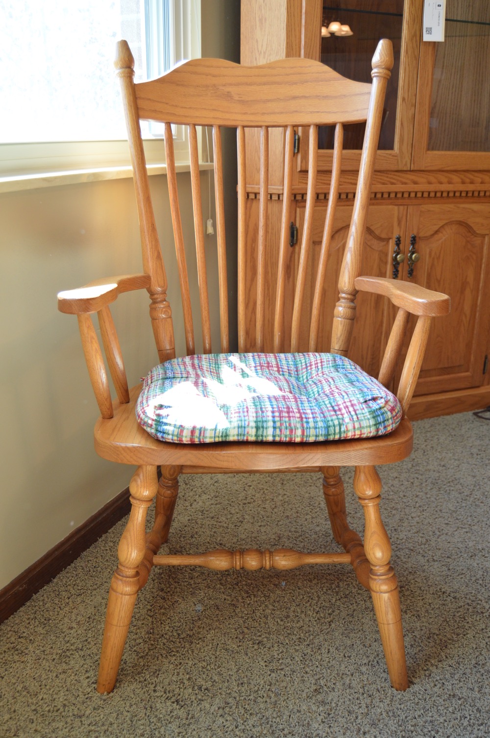 Amish Made Oak Dining Table with Eight Chairs