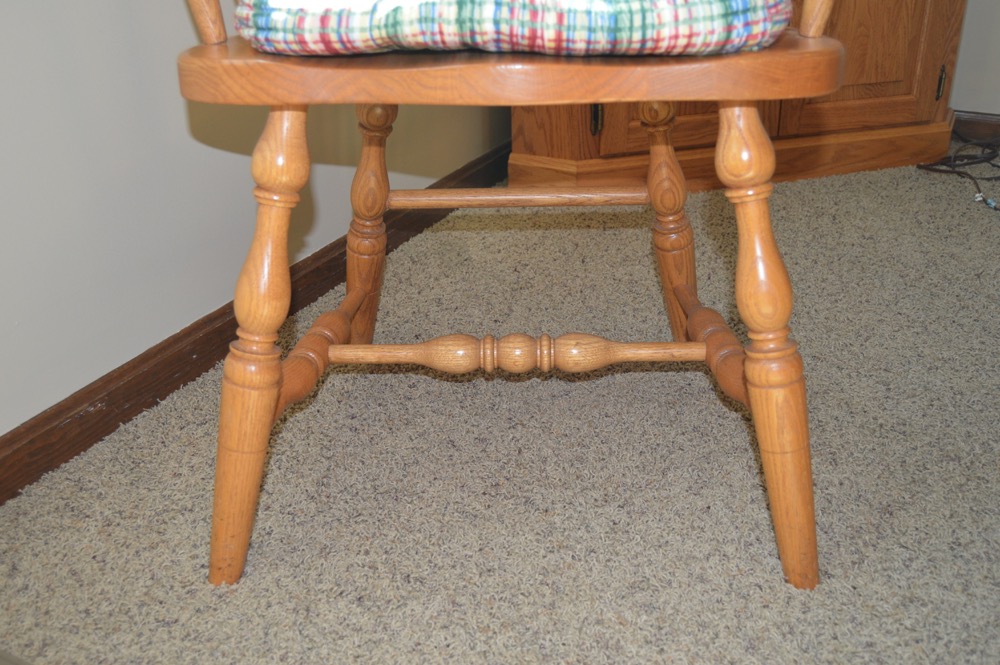 Amish Made Oak Dining Table with Eight Chairs