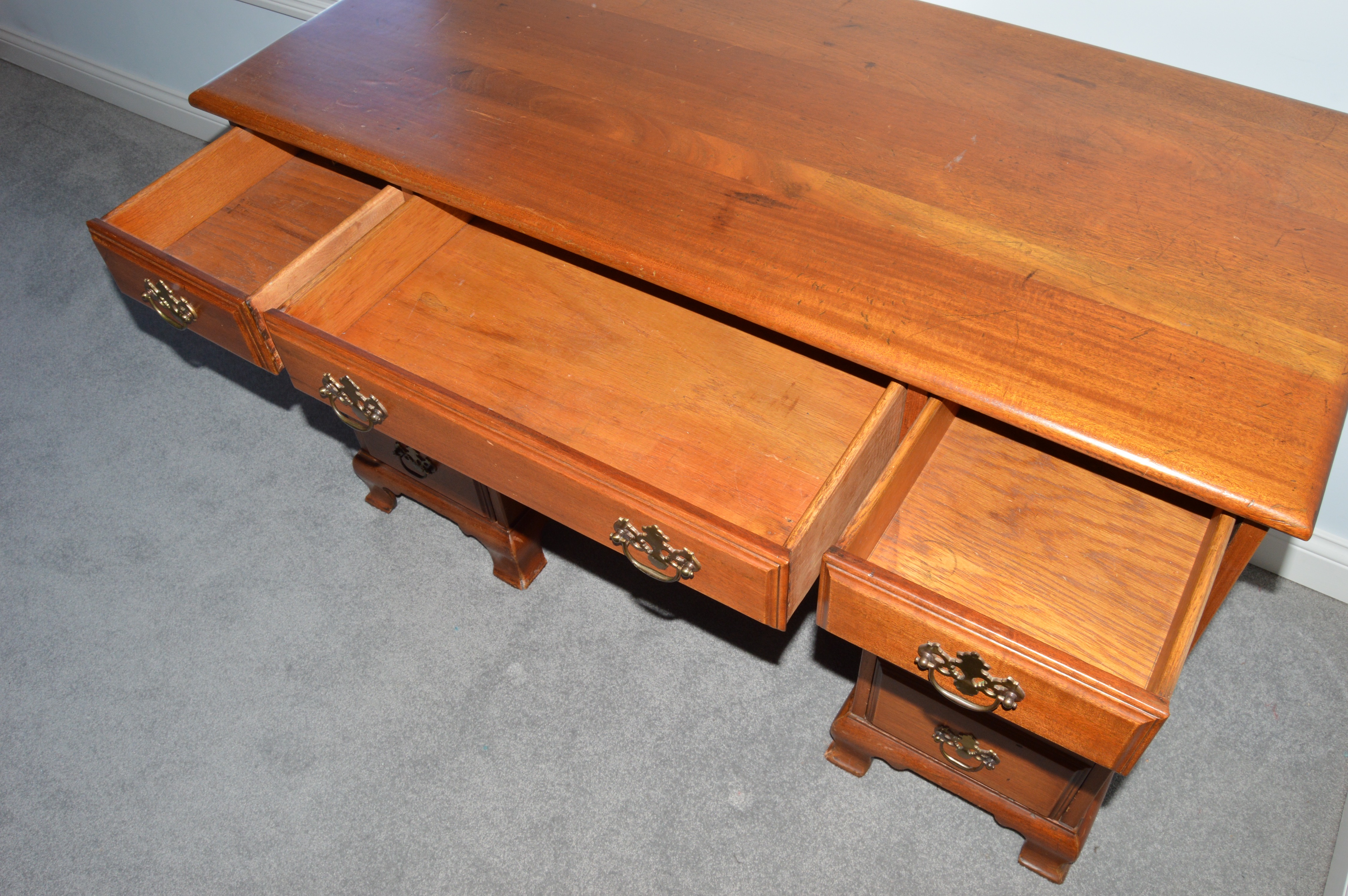 Chippendale Style Desk and Windsor Chair