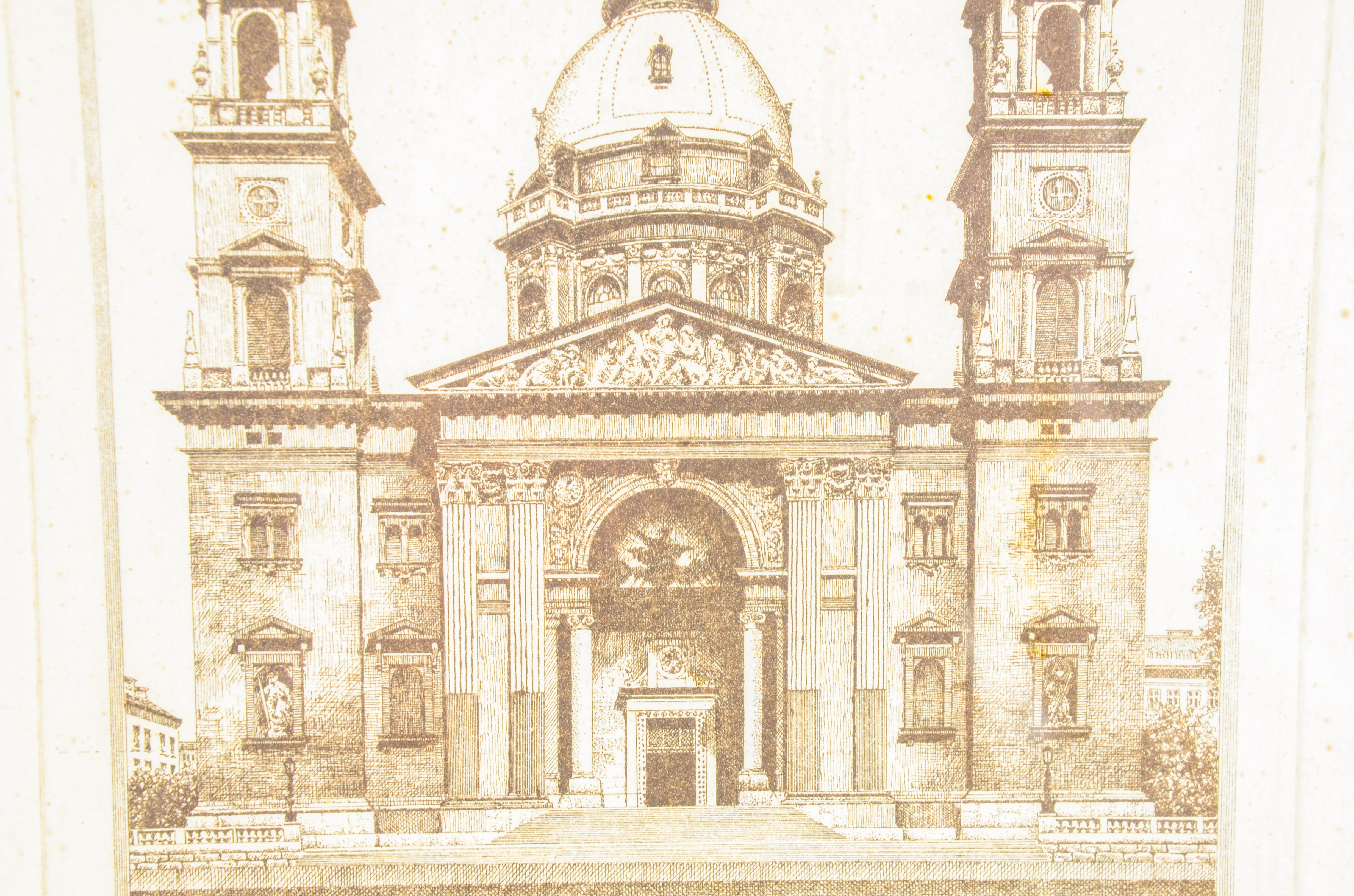 Artist-Signed and Numbered Etching "Szent Istvan Bazilika"