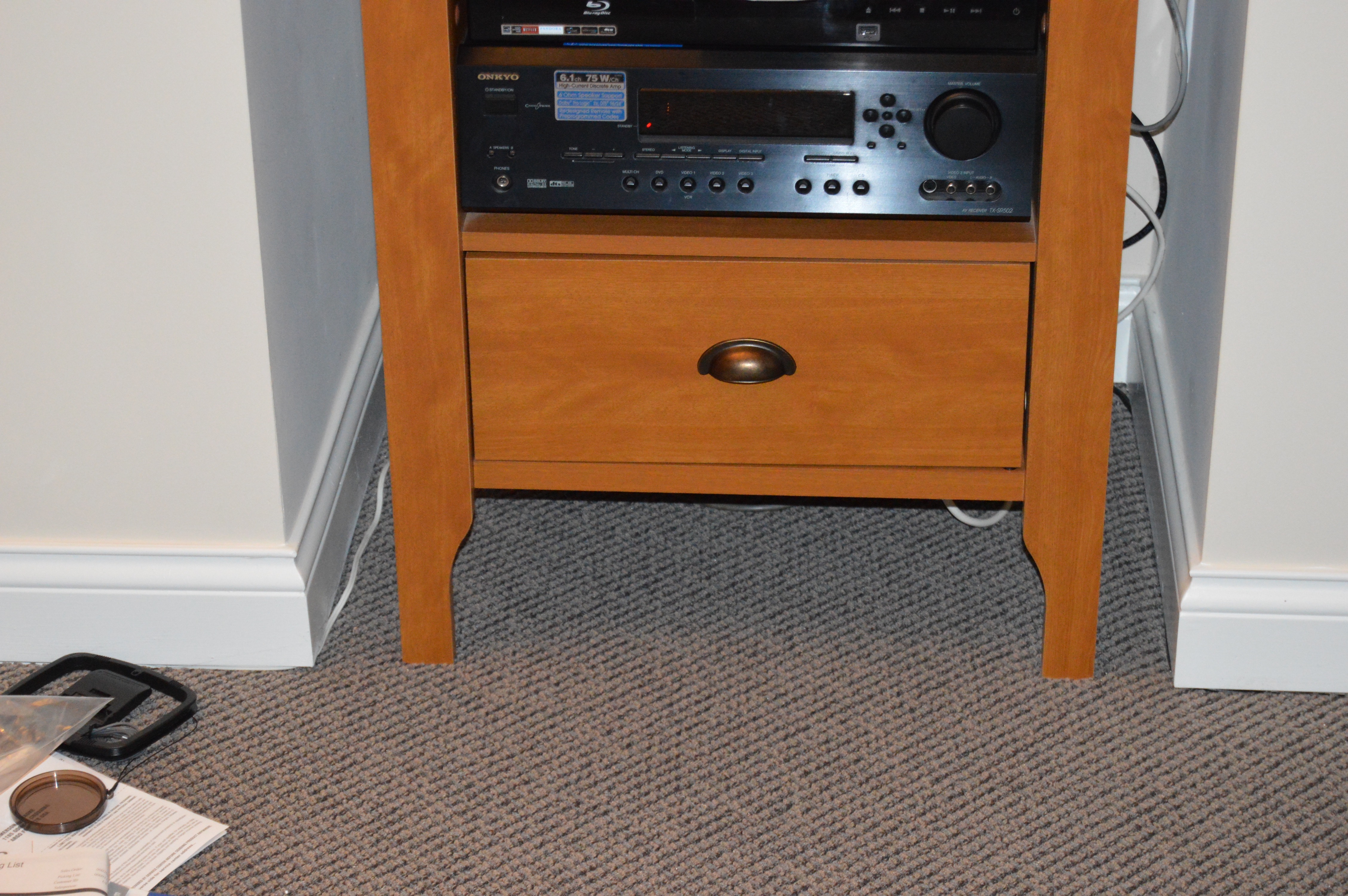 Mission Style Entertainment Storage Shelf