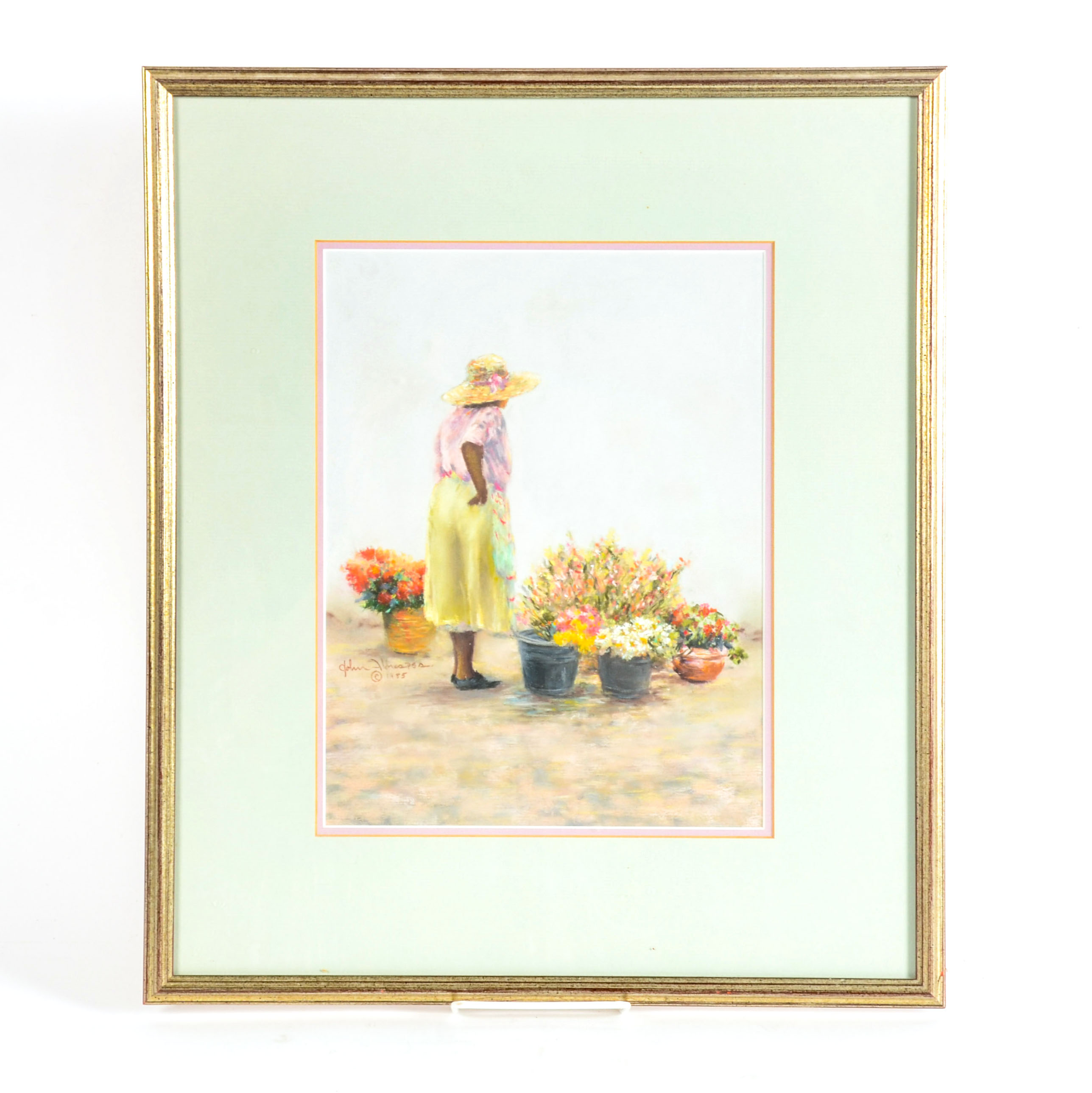 John Flores Original Pastel Drawing