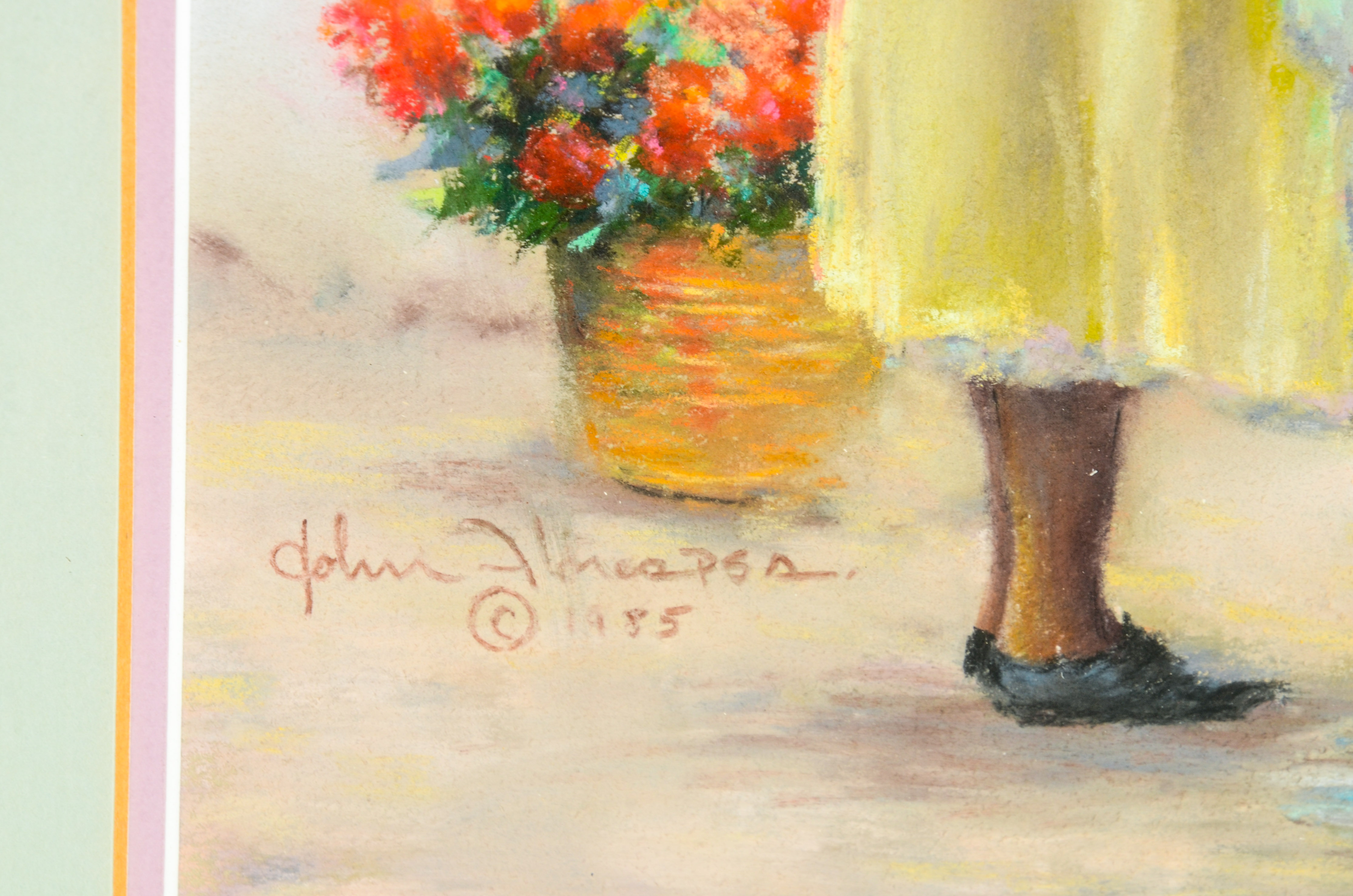 John Flores Original Pastel Drawing