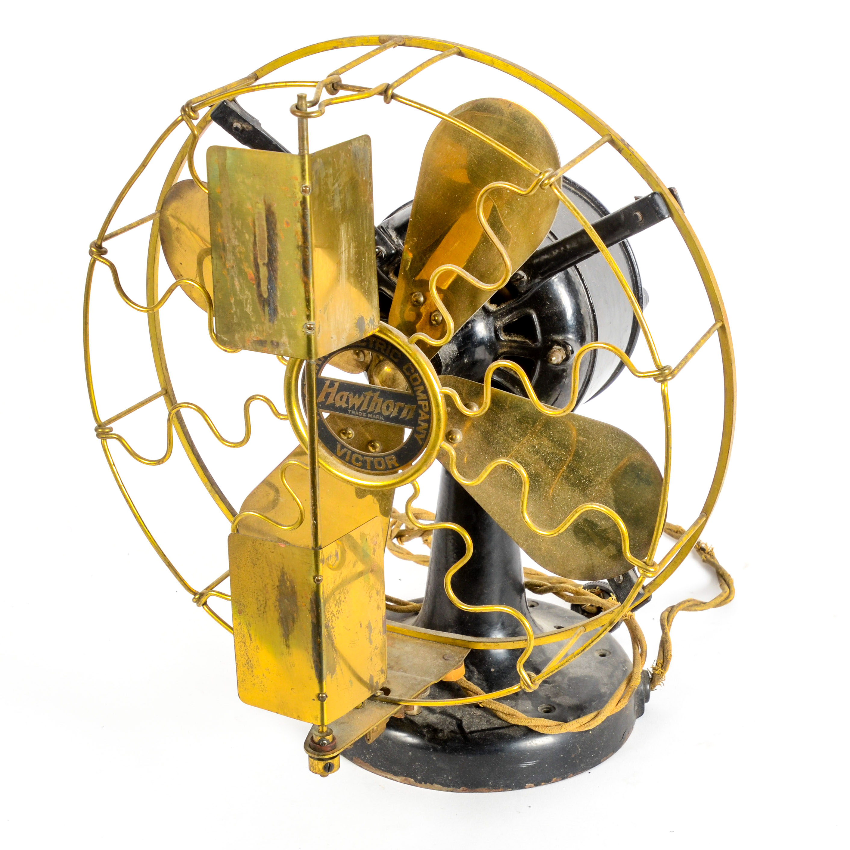 Vintage Hawthorn Brass Fan