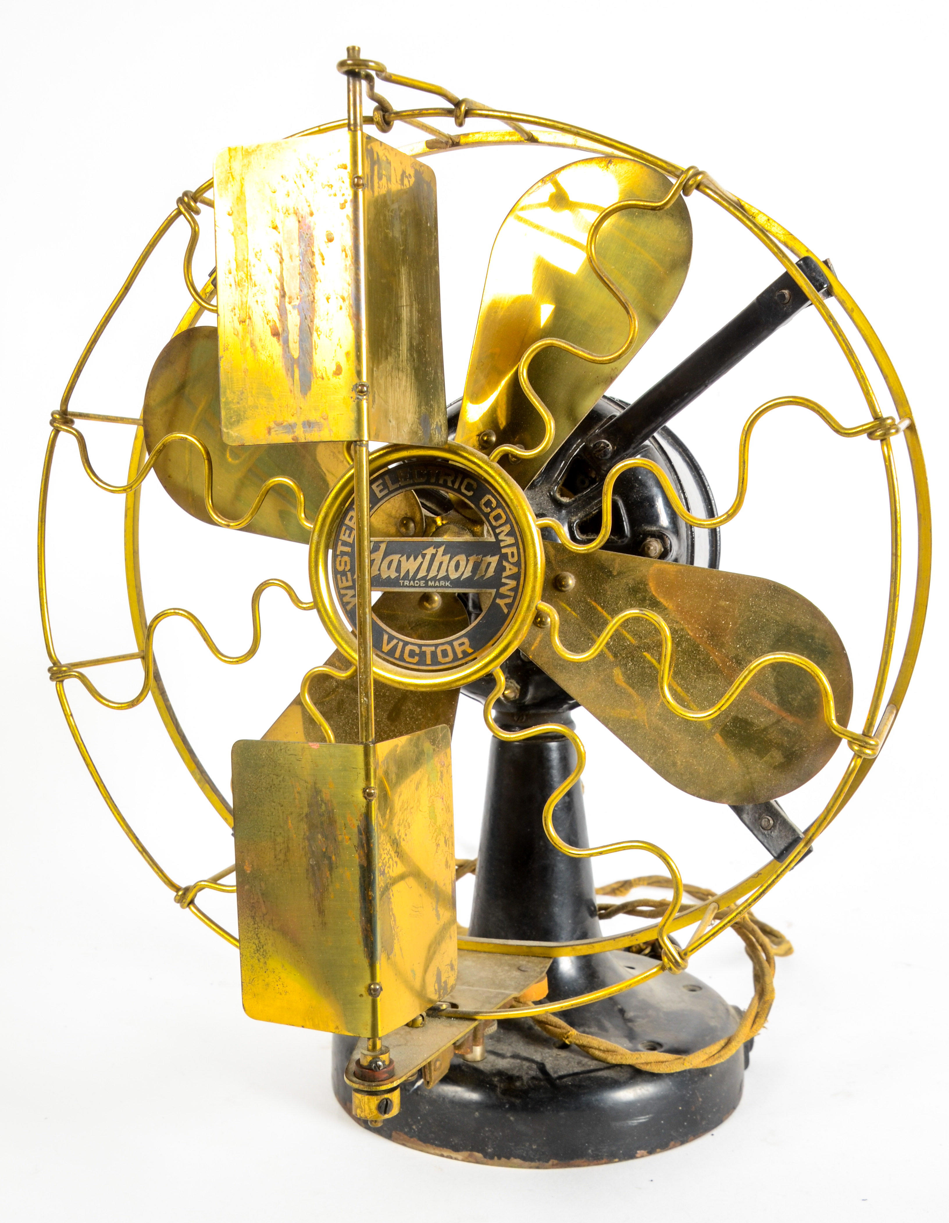 Vintage Hawthorn Brass Fan