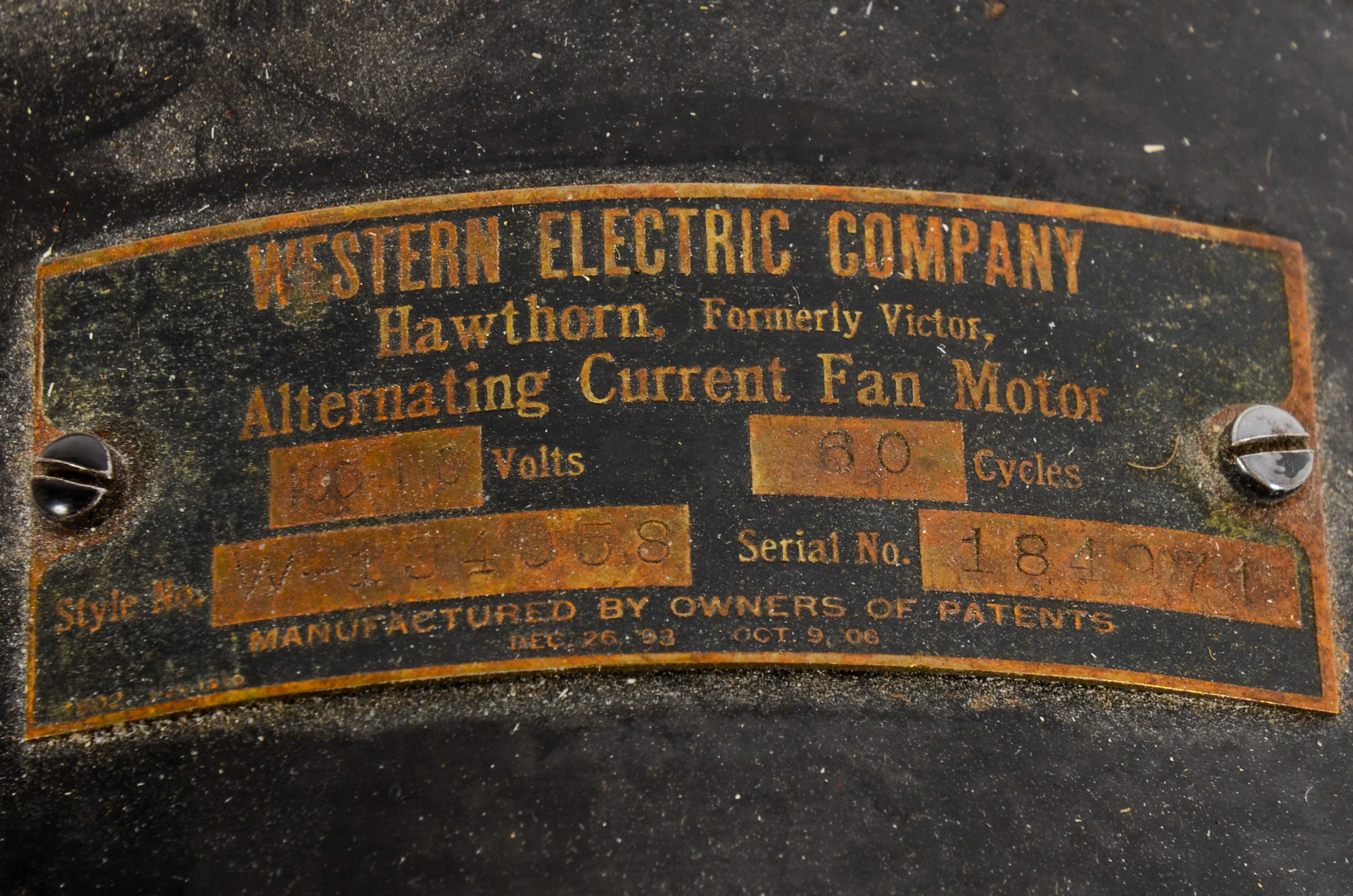 Vintage Hawthorn Brass Fan