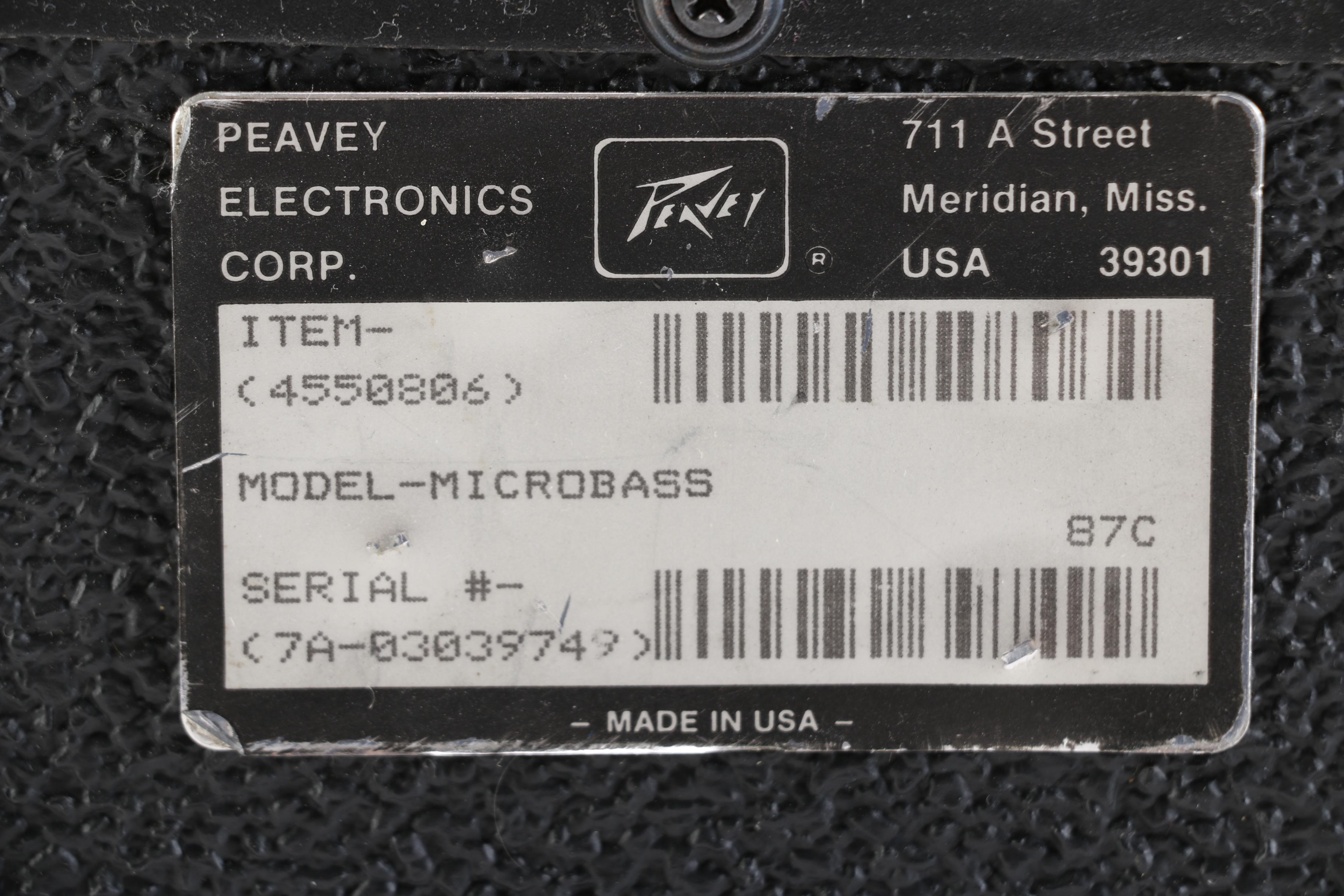 Peavey MicroBASS Amplifier