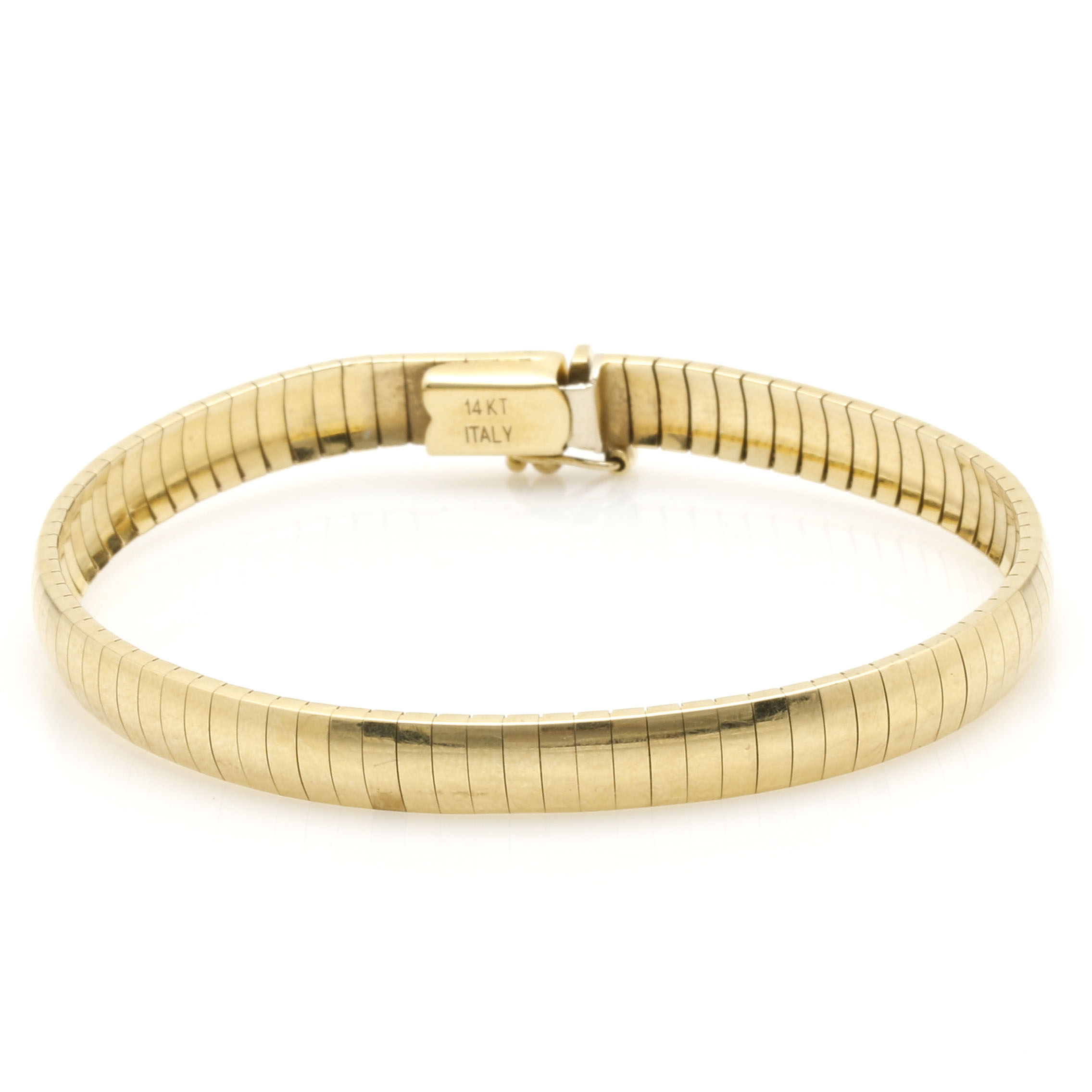 14K Yellow Gold Omega Bracelet