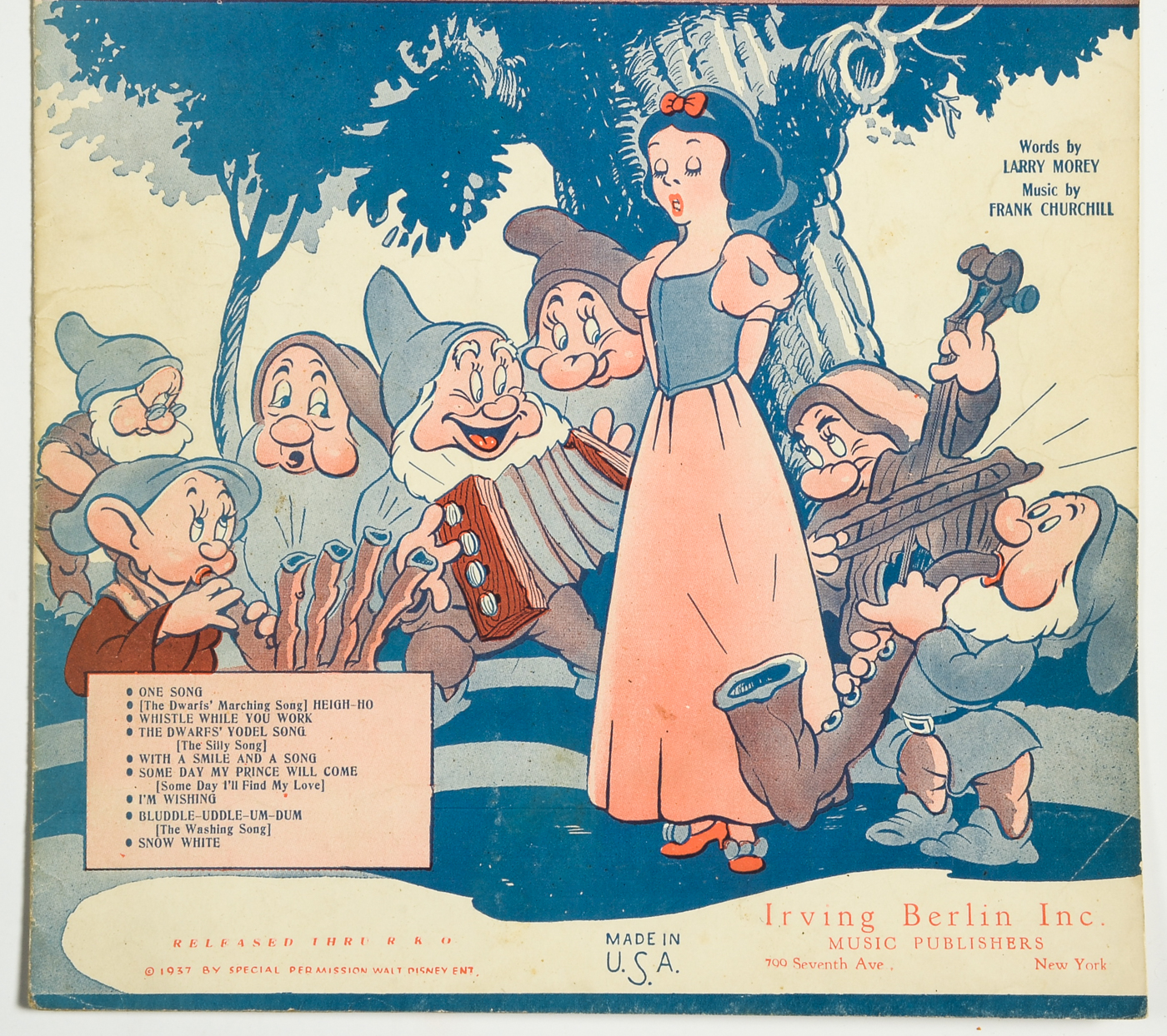 1930s Disney Sheet Music Including "Snow White and the Seven Dwarfs"