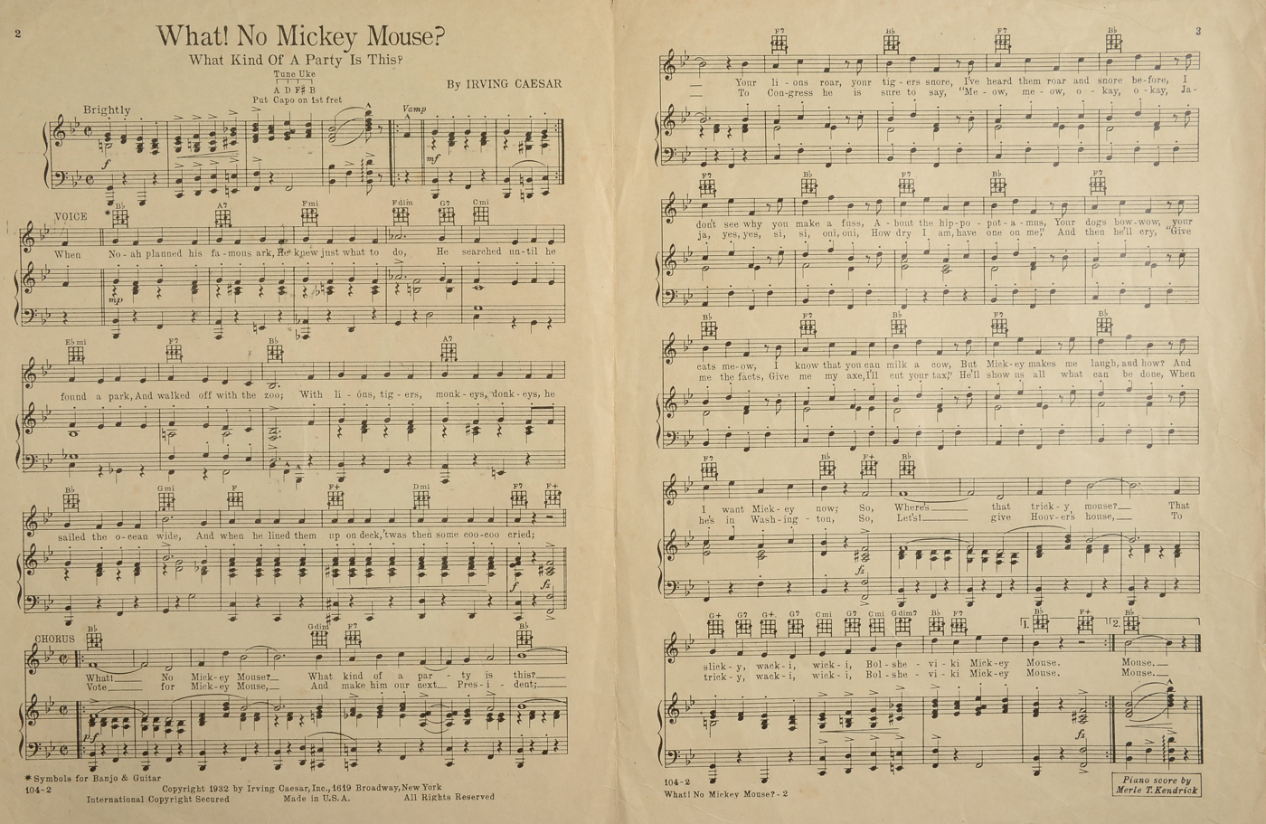 1930s Disney Sheet Music Including "Snow White and the Seven Dwarfs"