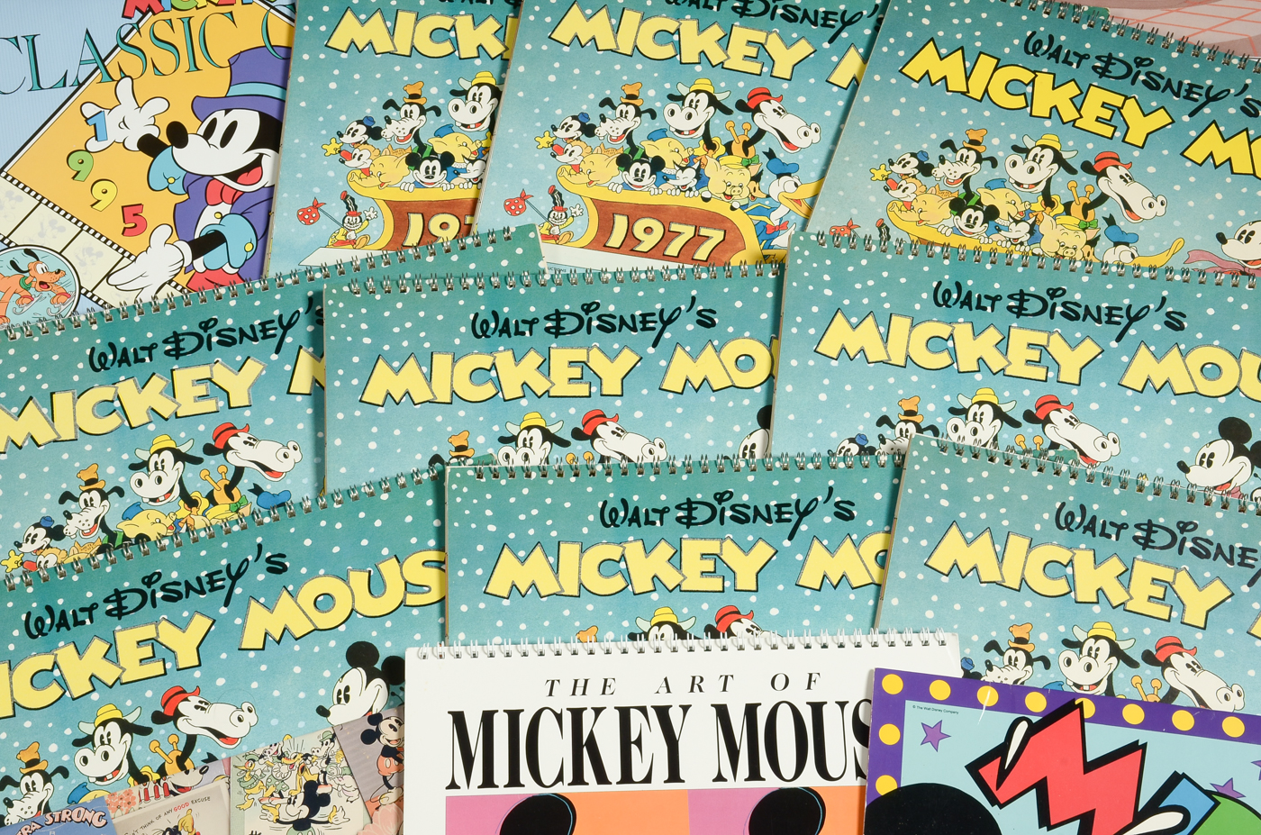 Disney Calendars Including 1977 Glow-in-the-Dark Calendar
