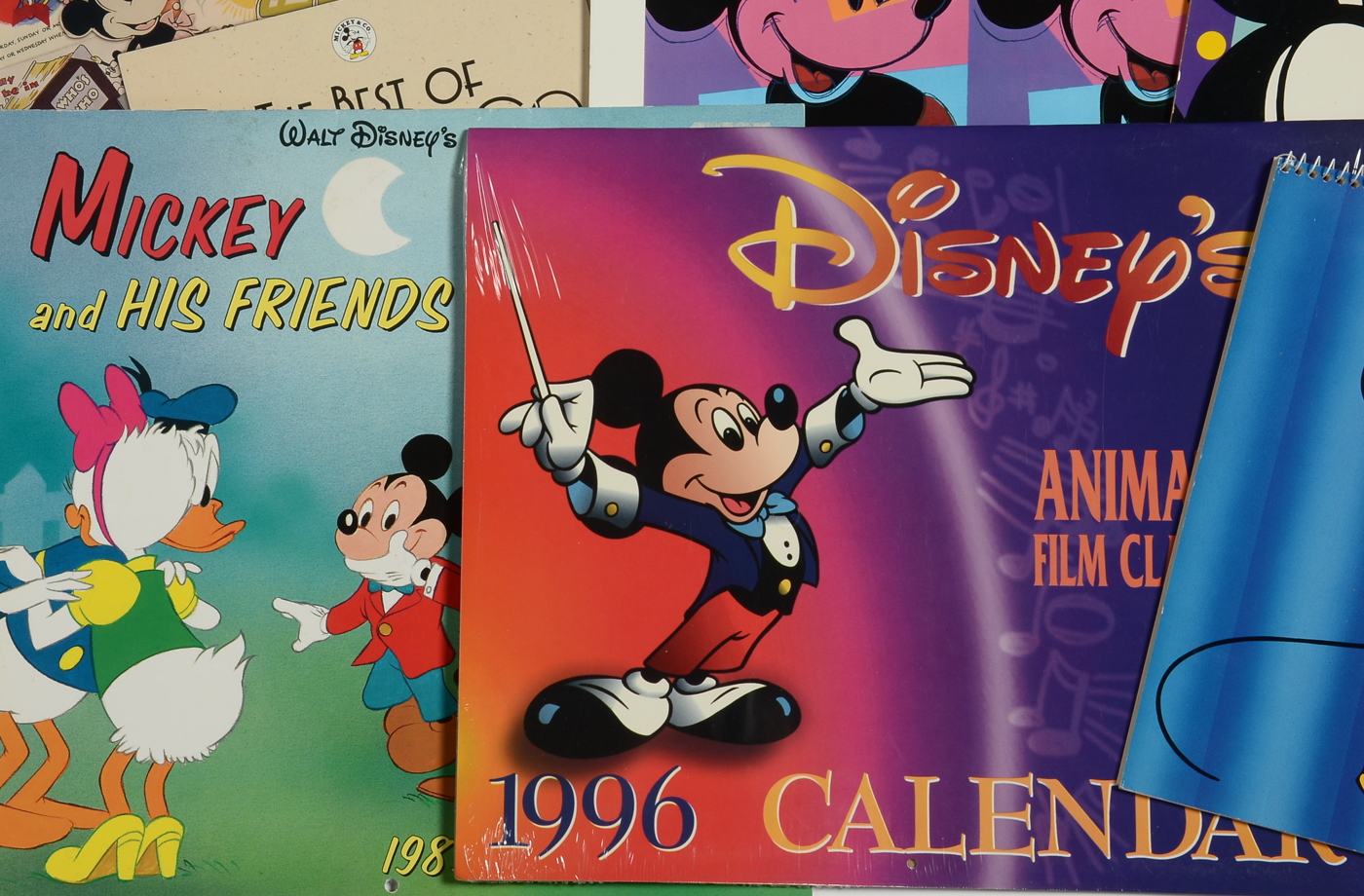 Disney Calendars Including 1977 Glow-in-the-Dark Calendar