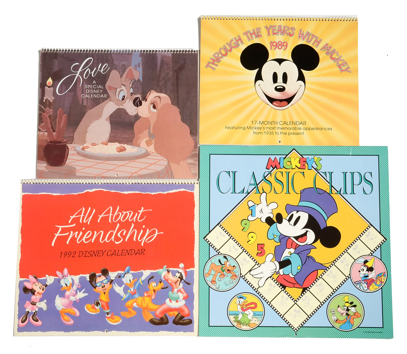 Disney Calendars Including 1977 Glow-in-the-Dark Calendar