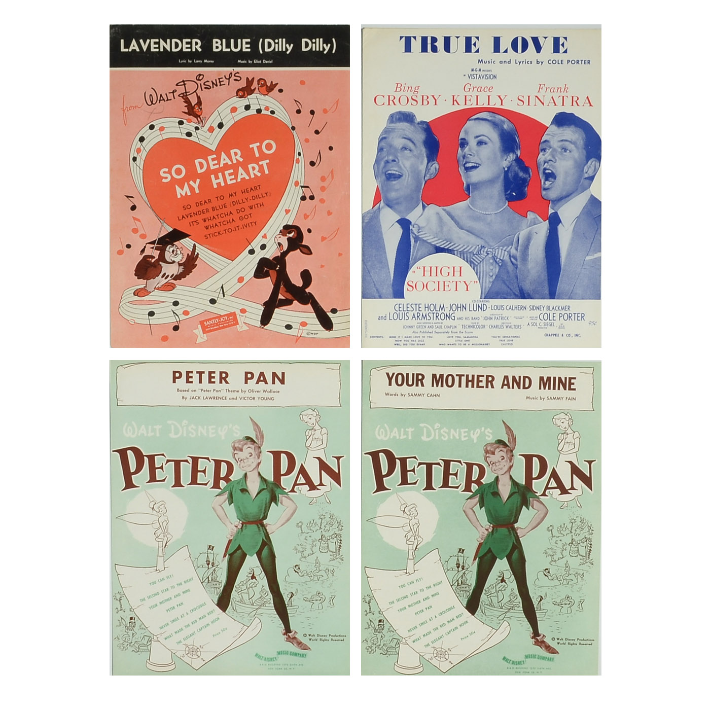 Disney Sheet Music Including "Peter Pan"